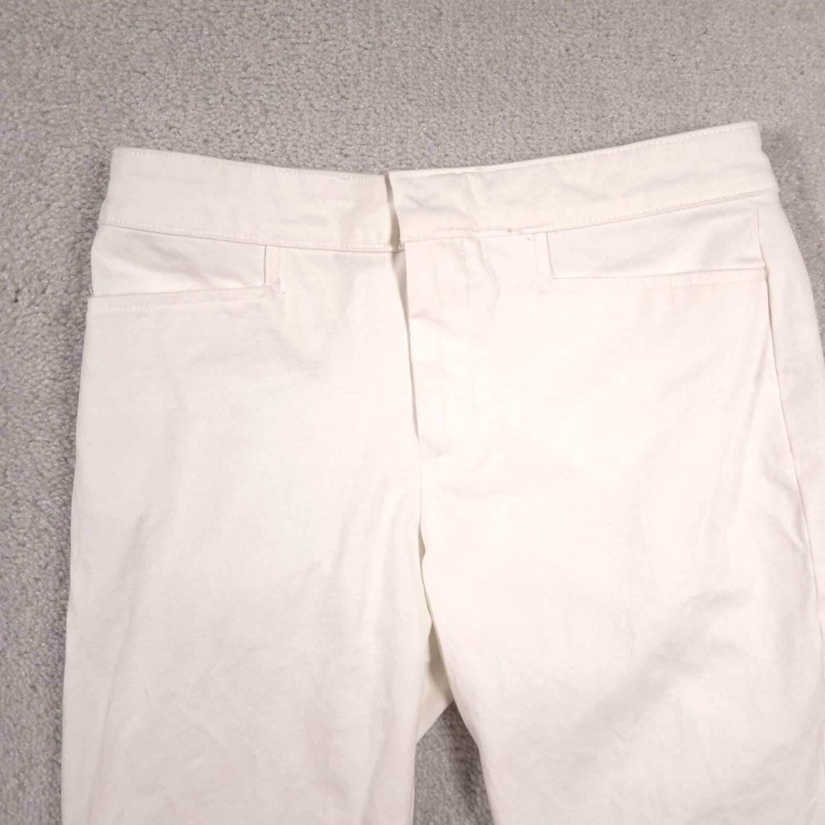 Chaps Chaps Pants Womens 6 White Capri Cropped Stretch Pull On Flat Front Slim Leg Capris Casual Womens Size 28" / US 6 / IT 42 - 3 Thumbnail