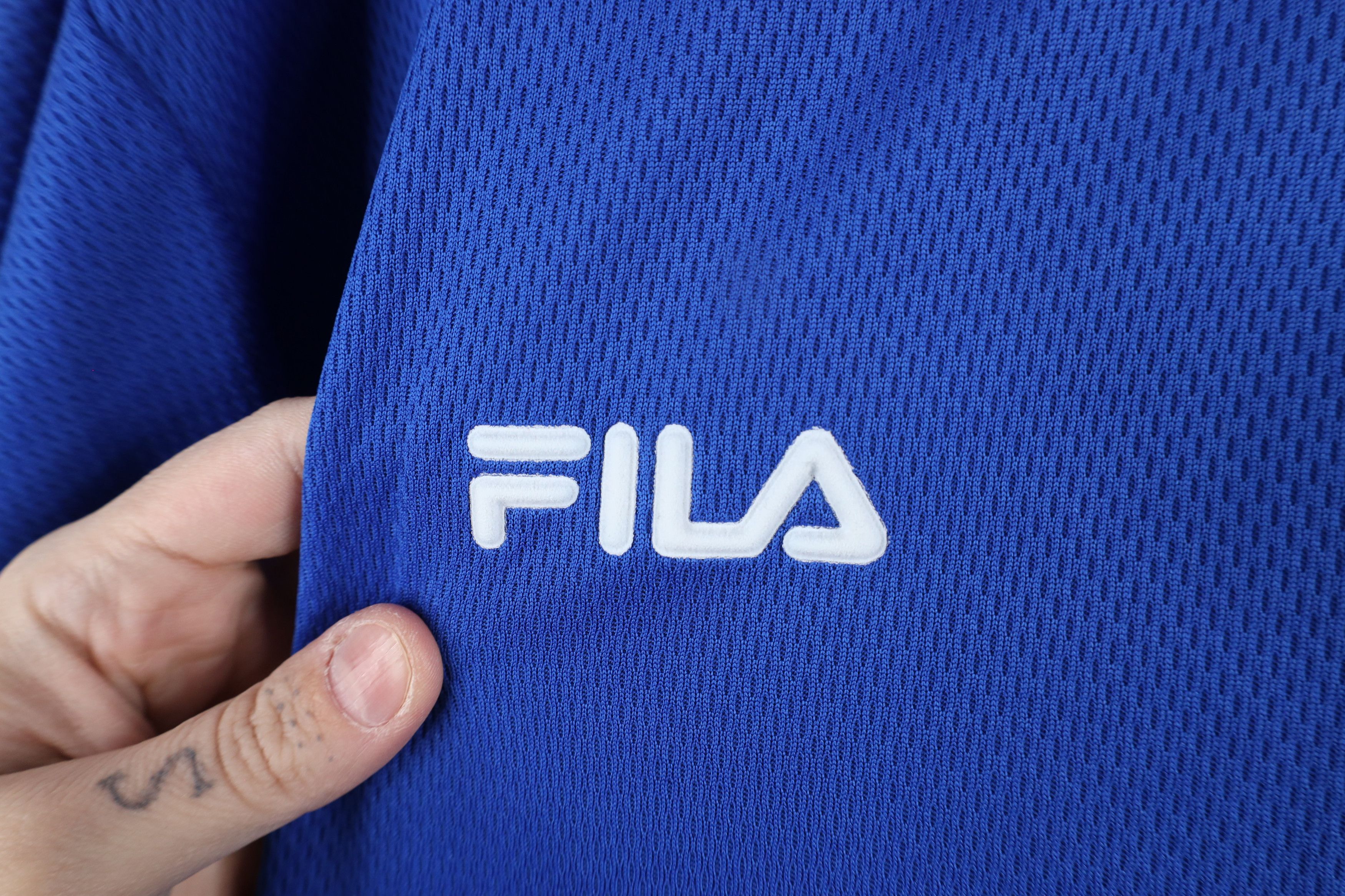 Fila × Vintage Vtg 90s Fila Short Sleeve Soccer Jersey Shirt Blue Italy Size US XL / EU 56 / 4 - 4 Thumbnail