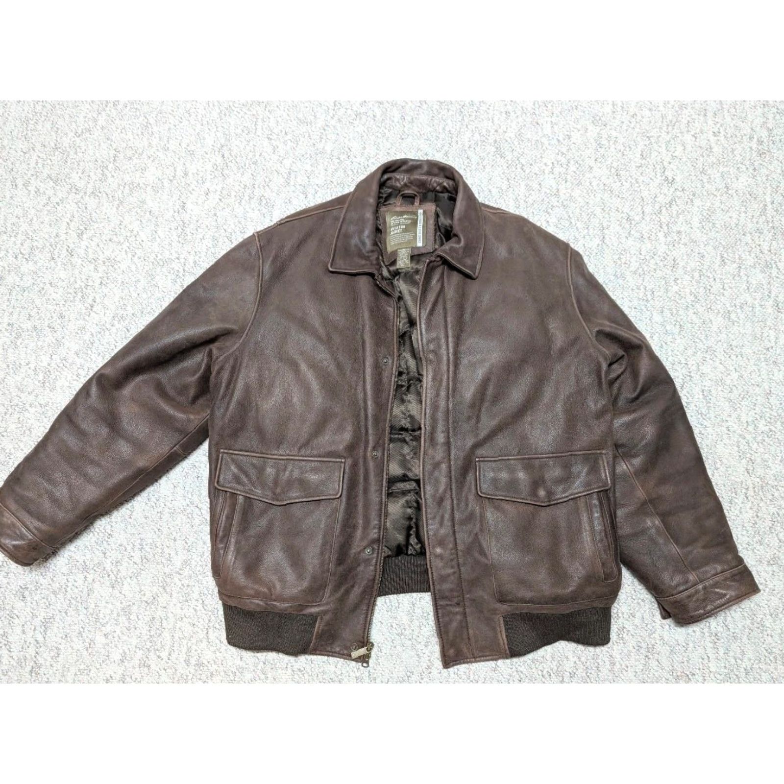 Eddie Bauer VINTAGE Eddie Bauer bomber jacket 2XL Goose Down Leather Bomber Mens Tall/Long Loose/Relaxed Brown 52-54 Aviator Heritage 90s Aviation Size US XXL / EU 58 / 5 - 3 Thumbnail