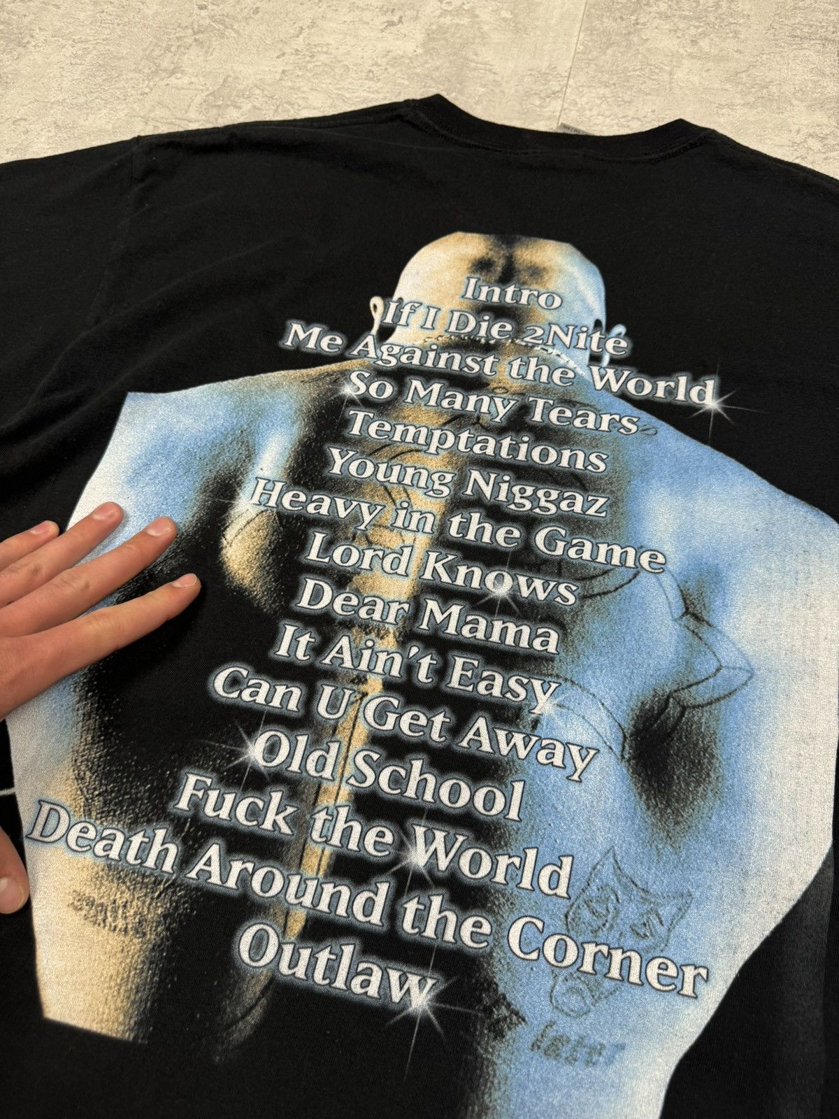 Band Tees Tupac Shakur Double Printed Big Logo T-Shirt Size XL Size US XL / EU 56 / 4 - 10 Thumbnail