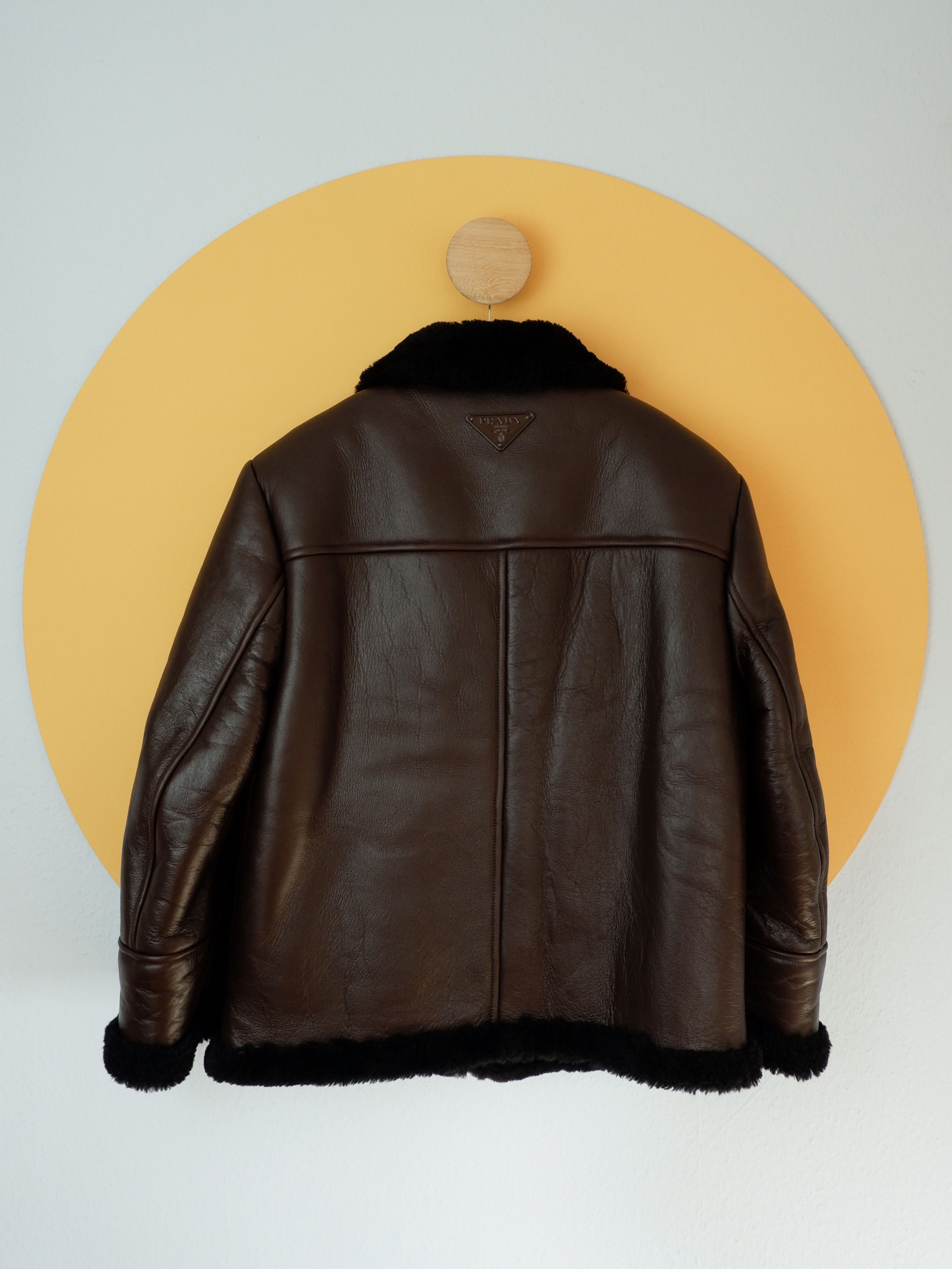 Prada Best price! Prada leather shearling jacket runway AW22 Size US M / EU 48-50 / 2 - 4 Thumbnail