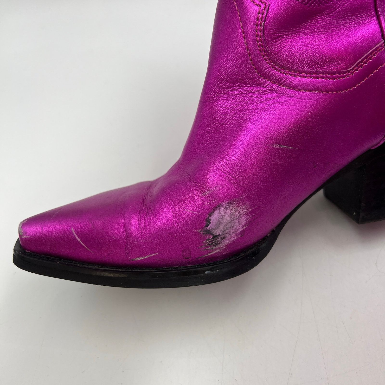 Jeffrey Campbell Jeffery Campbell Dagget Western Boot In Metallic Leather Size US 7 / IT 37 - 7 Thumbnail