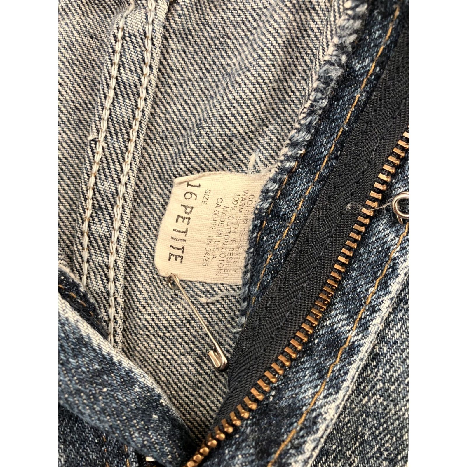Lee VINTAGE Lee Jeans Womens 16P Blue 5-Pocket Denim Mom 90s Retro Petite Petite Size 38" / US 16 / IT 52 - 3 Thumbnail