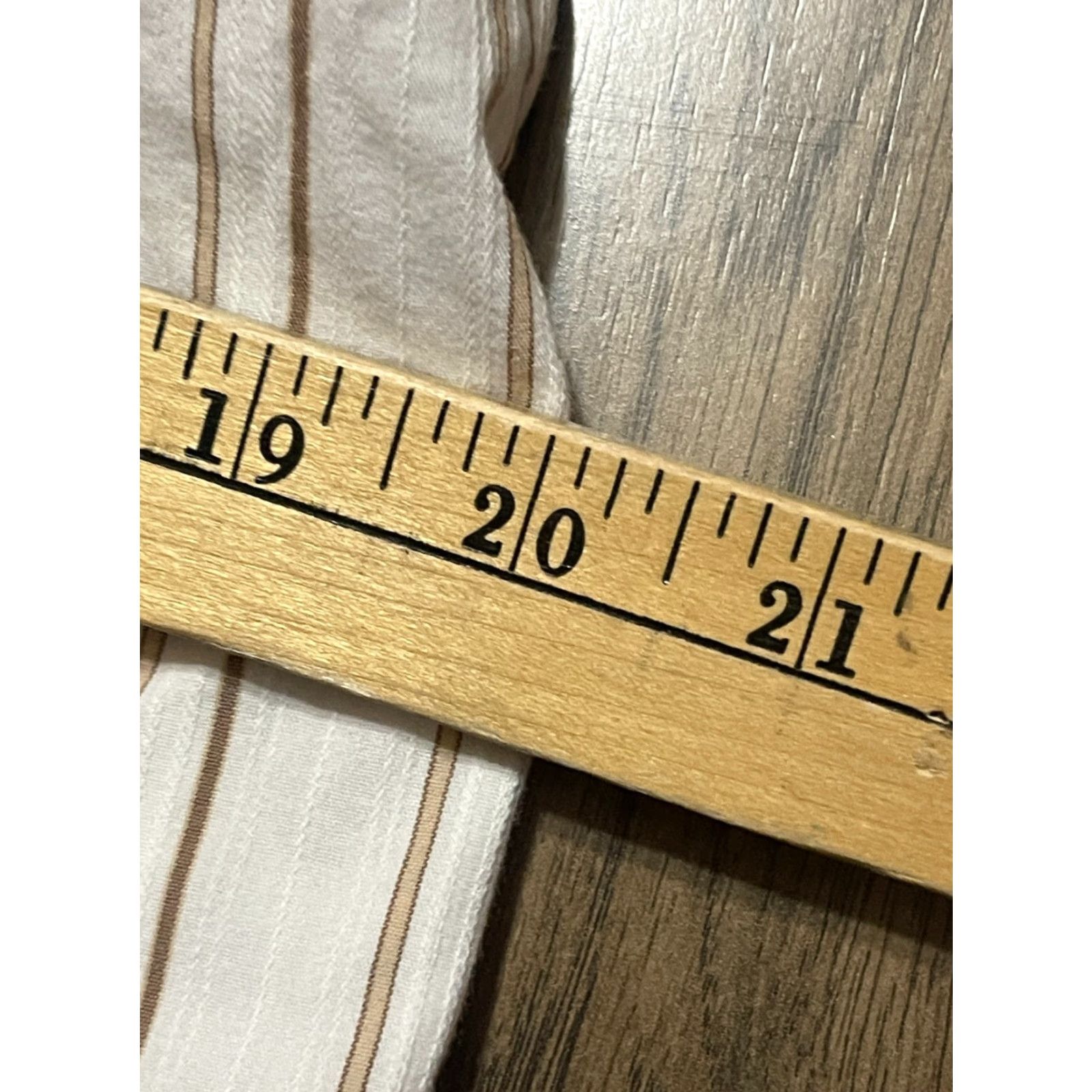 George George Shirt Women 16W White Brown Striped Button Up Stretch Casual Modern Long Sleeve Collared Size XXL / US 16-18 / IT 52-54 - 6 Thumbnail