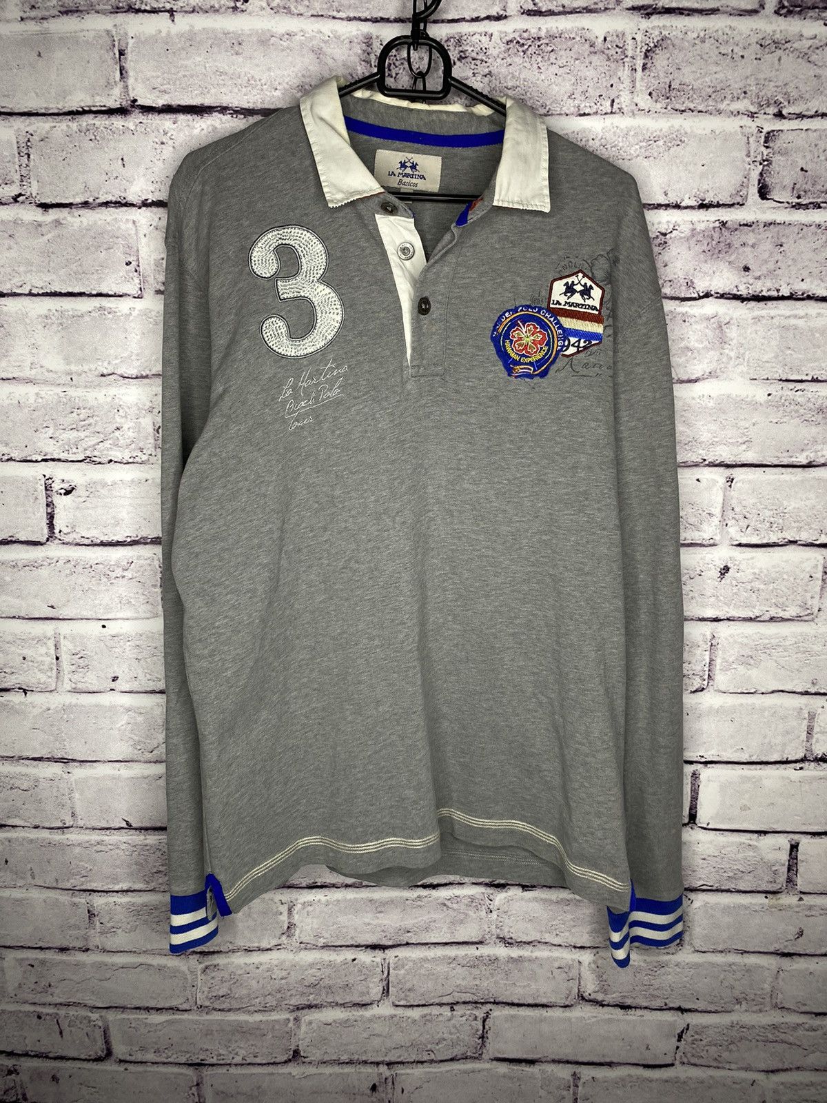 La Martina MENS Vintage La Martina Luxury Rugby Long Sleeve T-Shirt Size US XL / EU 56 / 4 - 1 Thumbnail