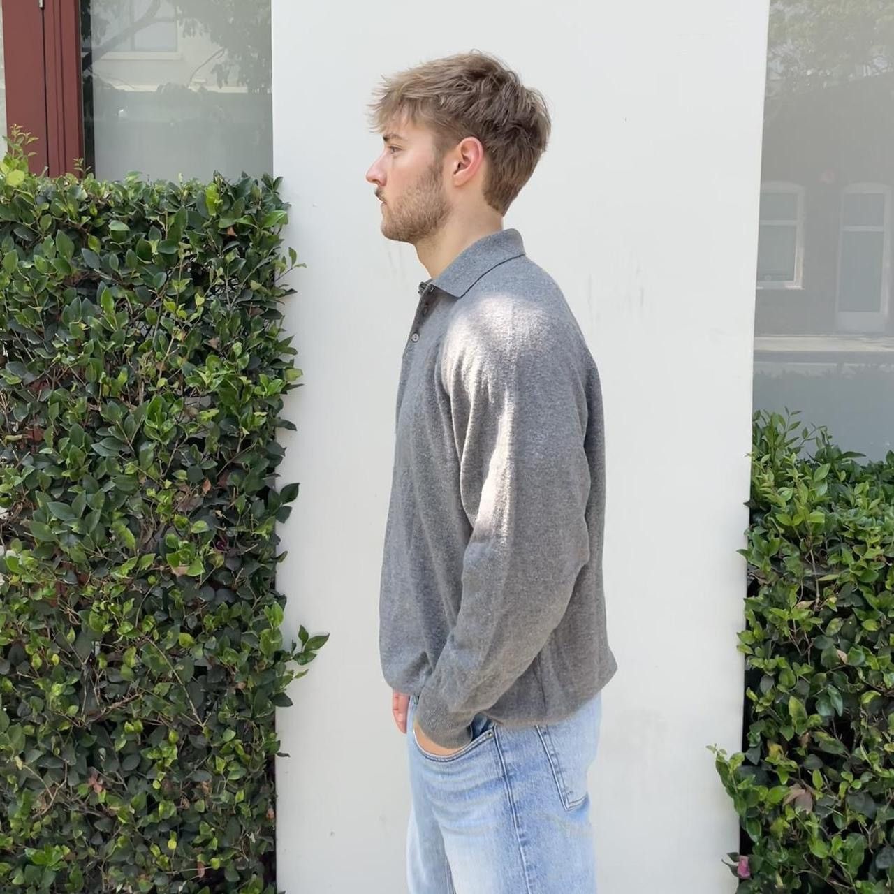 Polo Ralph Lauren Mens vintage fabrizio del carlo grey wool crewneck sweater Size US L / EU 52-54 / 3 - 3 Thumbnail