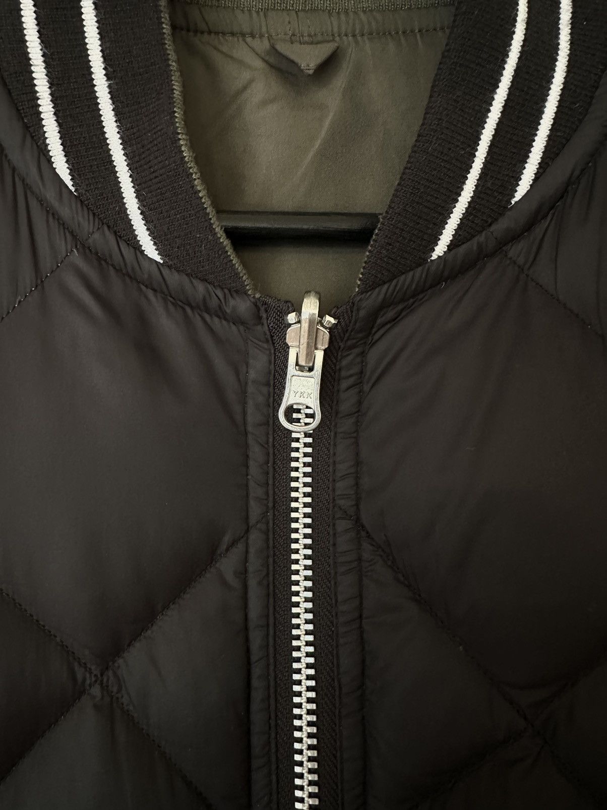 TAION Reversible Navy & Khaki Quilted Down Bomber Jacket Size US M / EU 48-50 / 2 - 2 Thumbnail