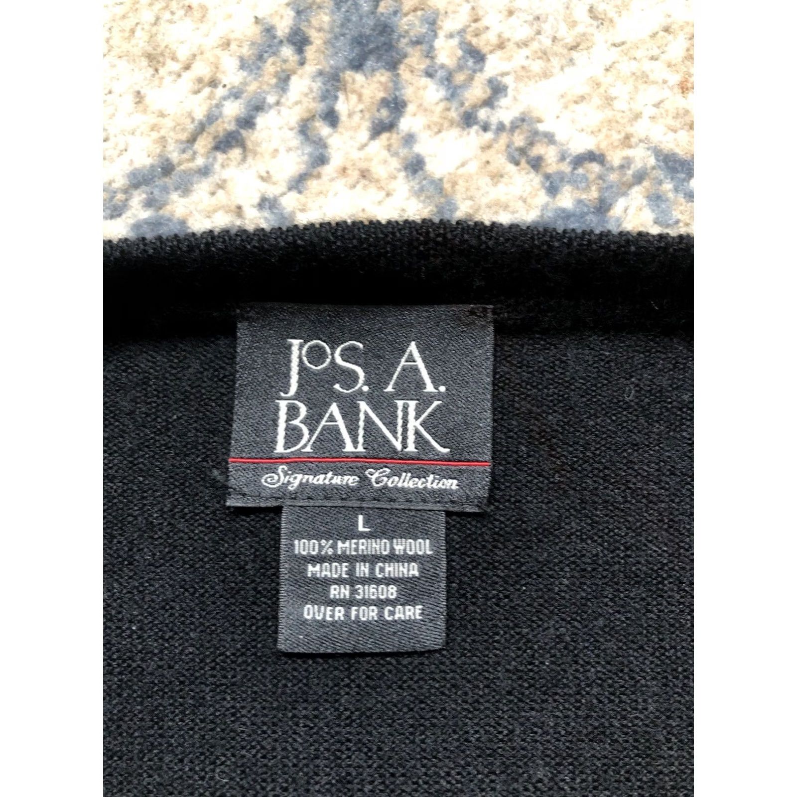 Jos. A. Bank VINTAGE Jos. A. Bank Sweater Vest Shirt Black L 100% Merino Wool Pullover Unisex Adults Mens Womens Size US L / EU 52-54 / 3 - 7 Thumbnail