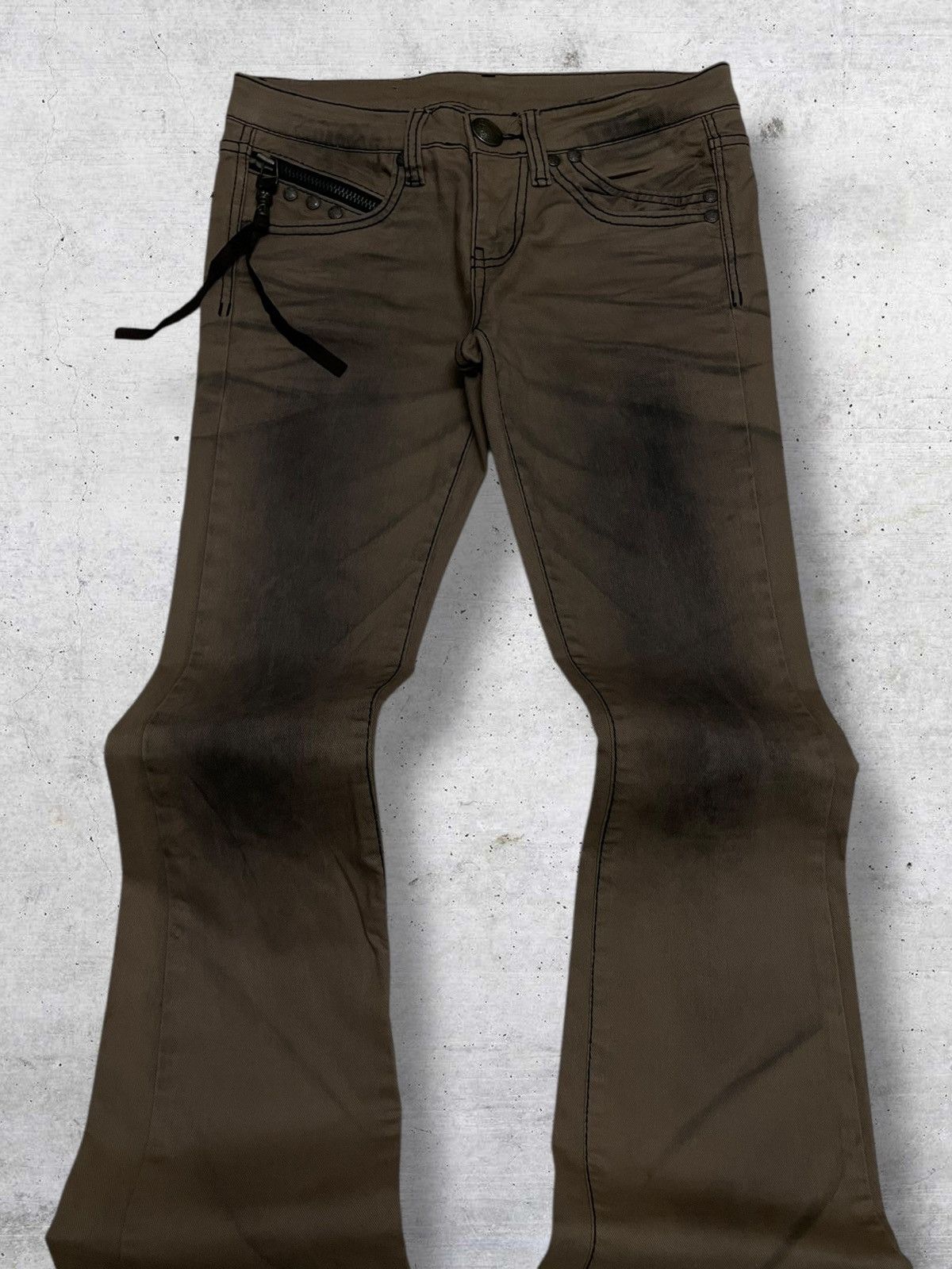 GOA VINTAGE OG GARULA 1990S JAPAN DESIGNER GOTHIC GOA FLARED Size US 28 / EU 44 - 4 Thumbnail