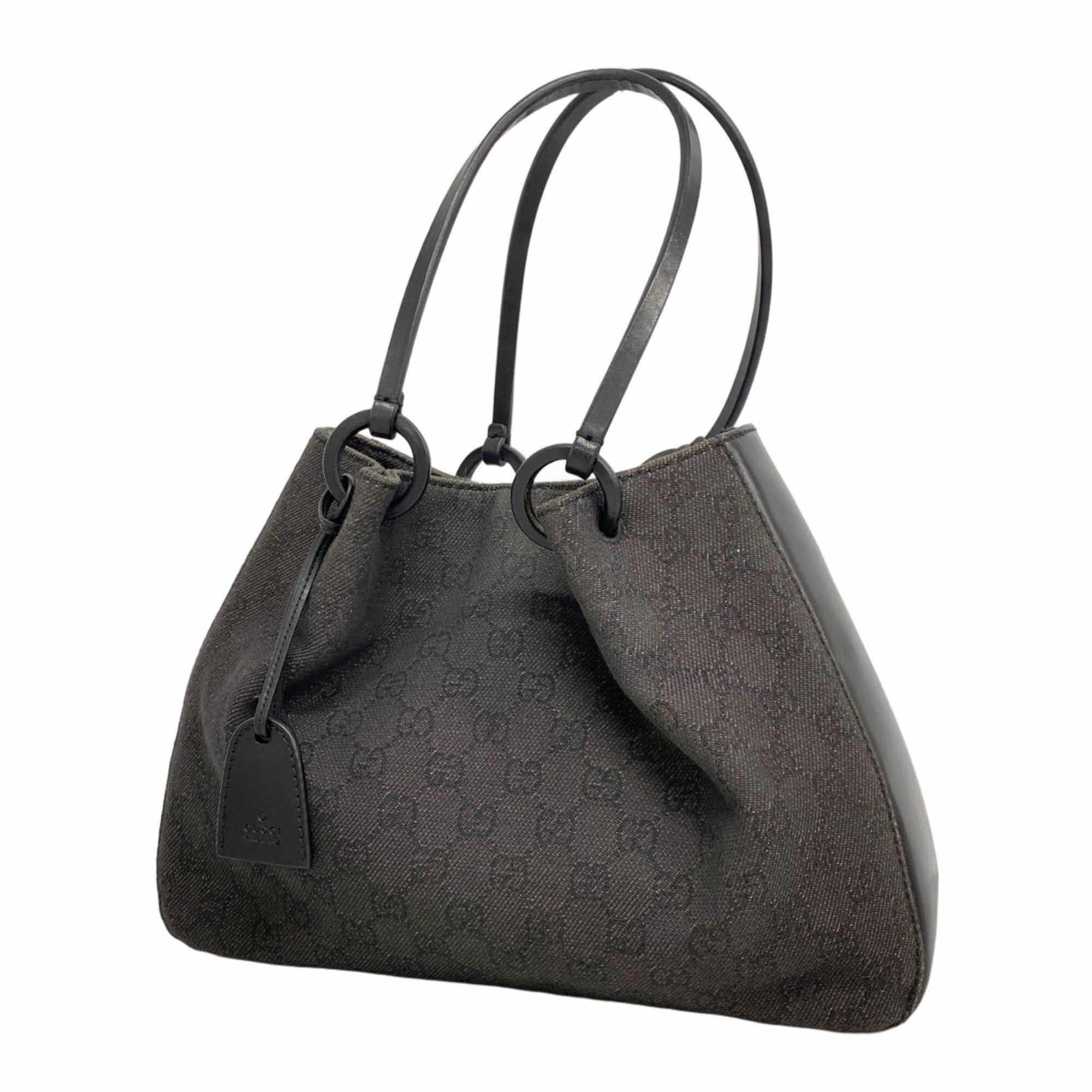 Gucci handbag 101919 denim black women's