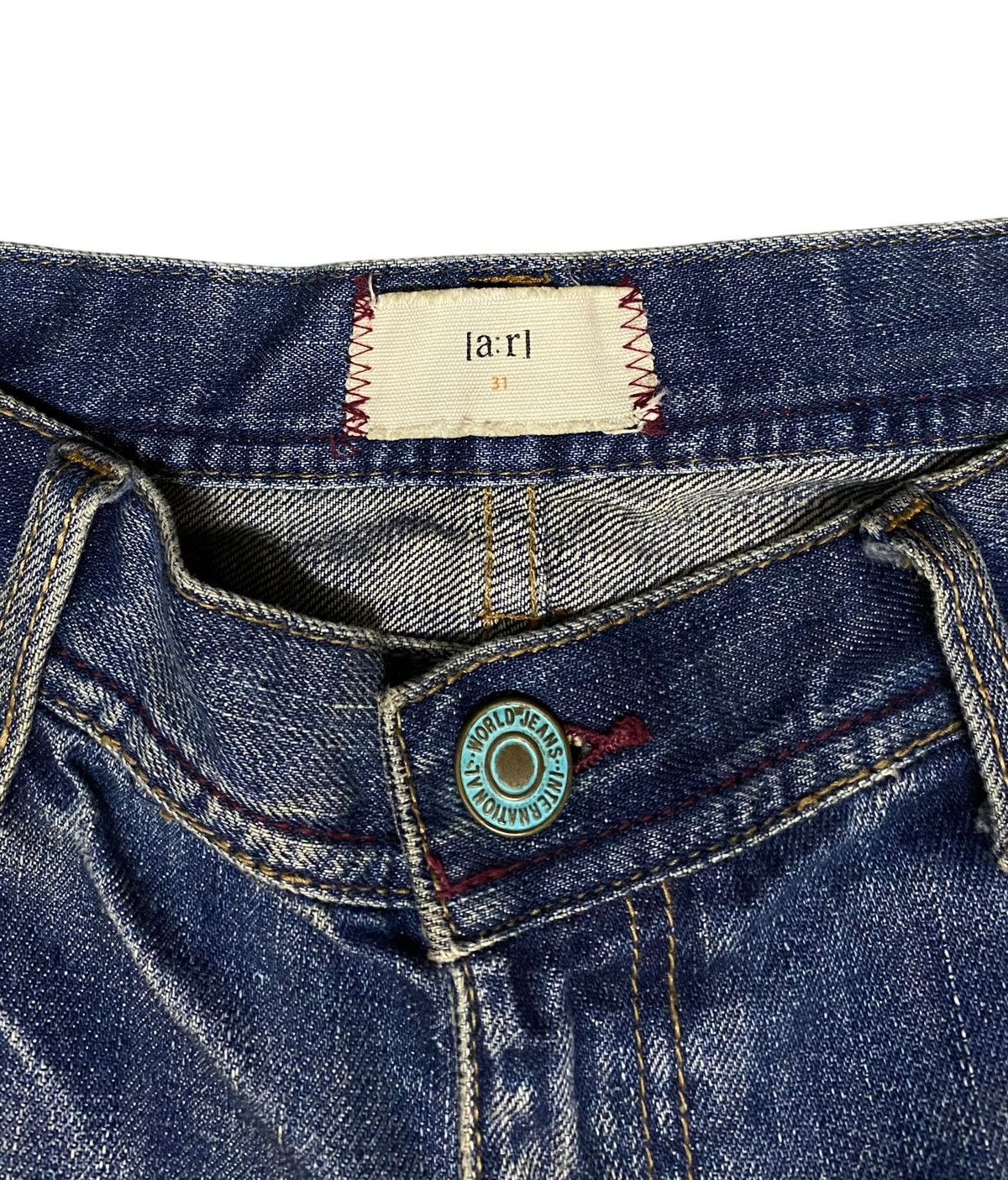 14th Addiction Very Rare Vintage Brand La:Rl Flared Patchwork Jeans 2000s Size US 31 - 10 Thumbnail