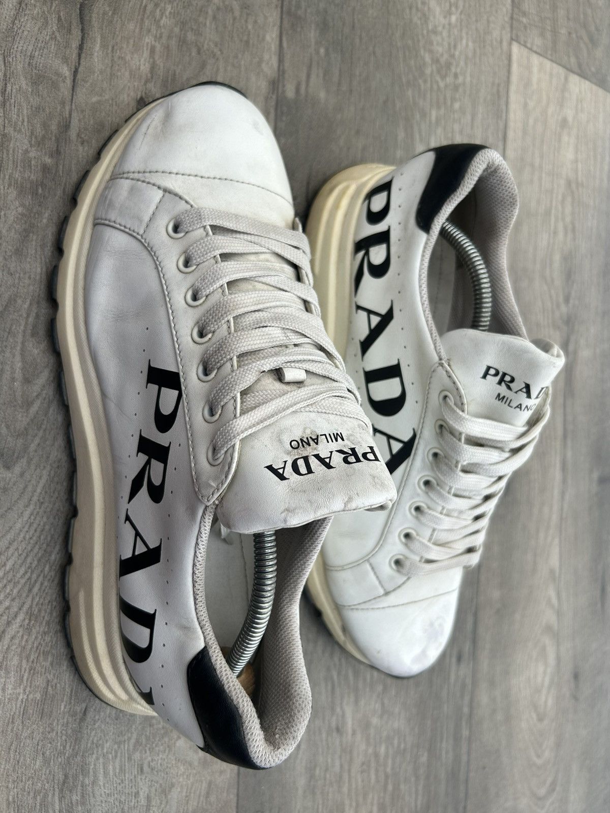Prada Prada Milano leather sneakers. Size US 10 / EU 43 - 4 Thumbnail
