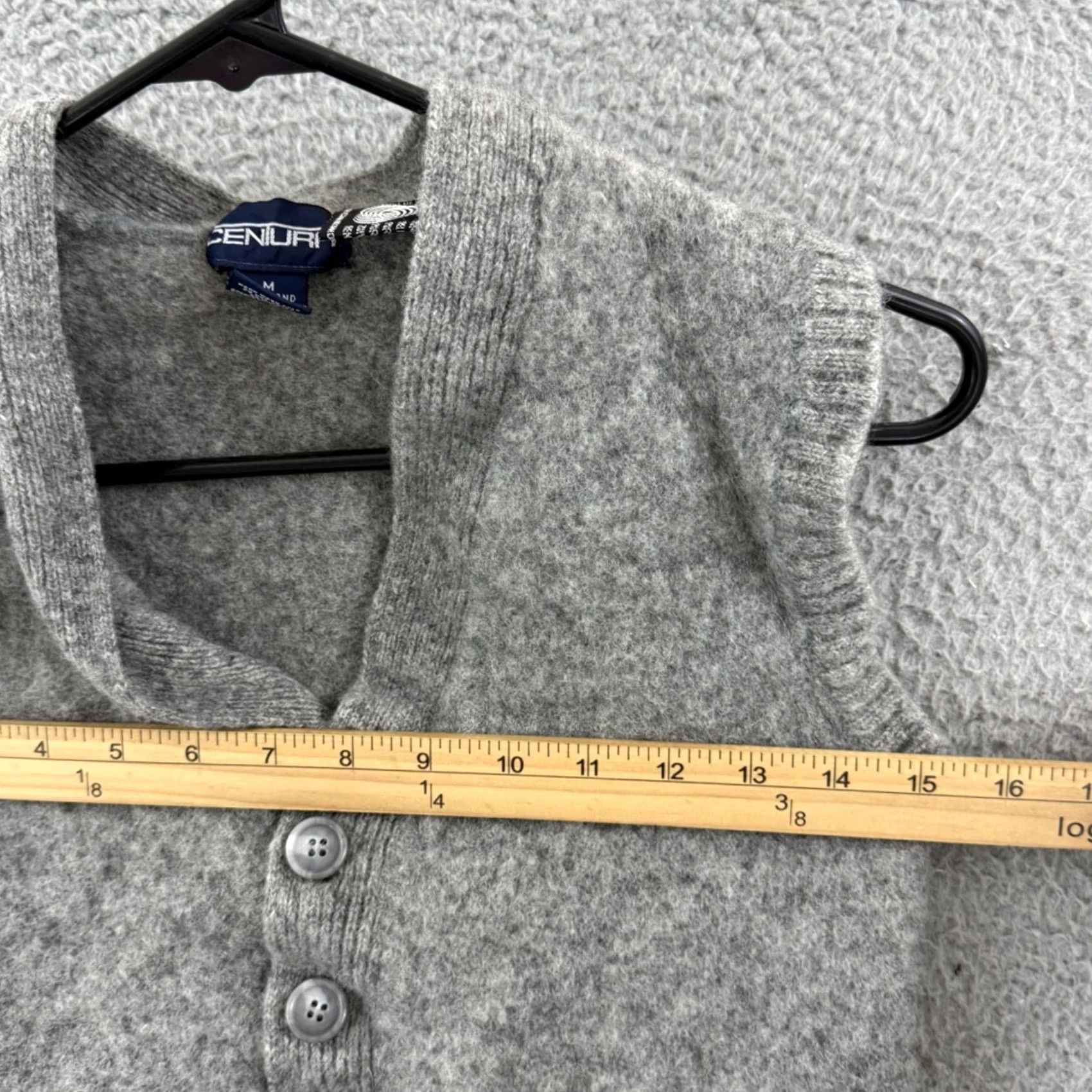 Vintage VINTAGE Centura Center Sweater Vest Girls Medium Gray Wool Knit 90s Preppy Size M / US 6-8 / IT 42-44 - 6 Thumbnail