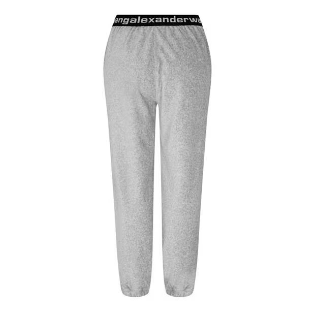Alexander Wang o1g2r1mq0824 Logo Band Sweatpants in Grey Size 27" / US 4 / IT 40 - 2 Thumbnail