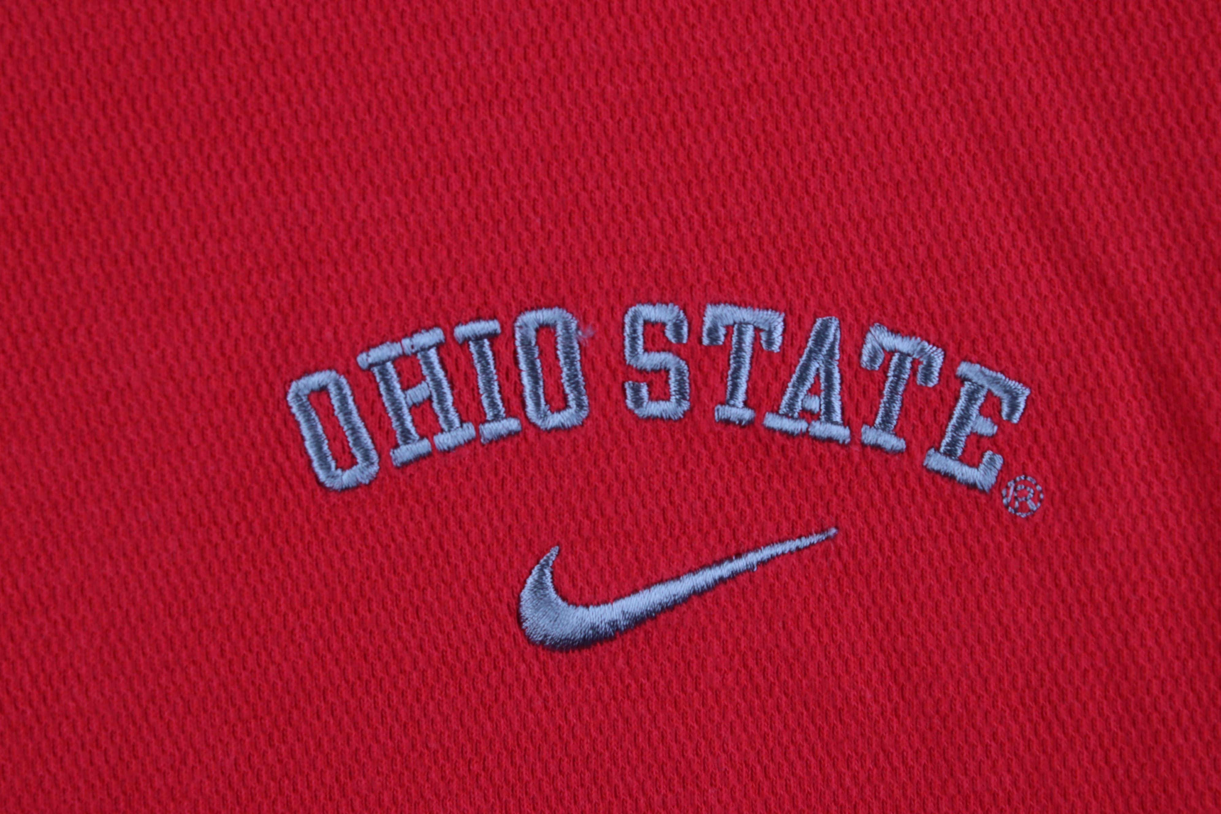 Nike Vintage Nike Knit Ohio State University Golf Polo Shirt Red Size US L / EU 52-54 / 3 - 4 Thumbnail
