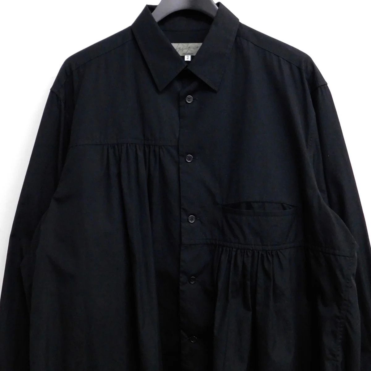 Yohji Yamamoto Yohji Yamamoto pour homme 2020SS gathered design shirt Size US M / EU 48-50 / 2 - 2 Thumbnail