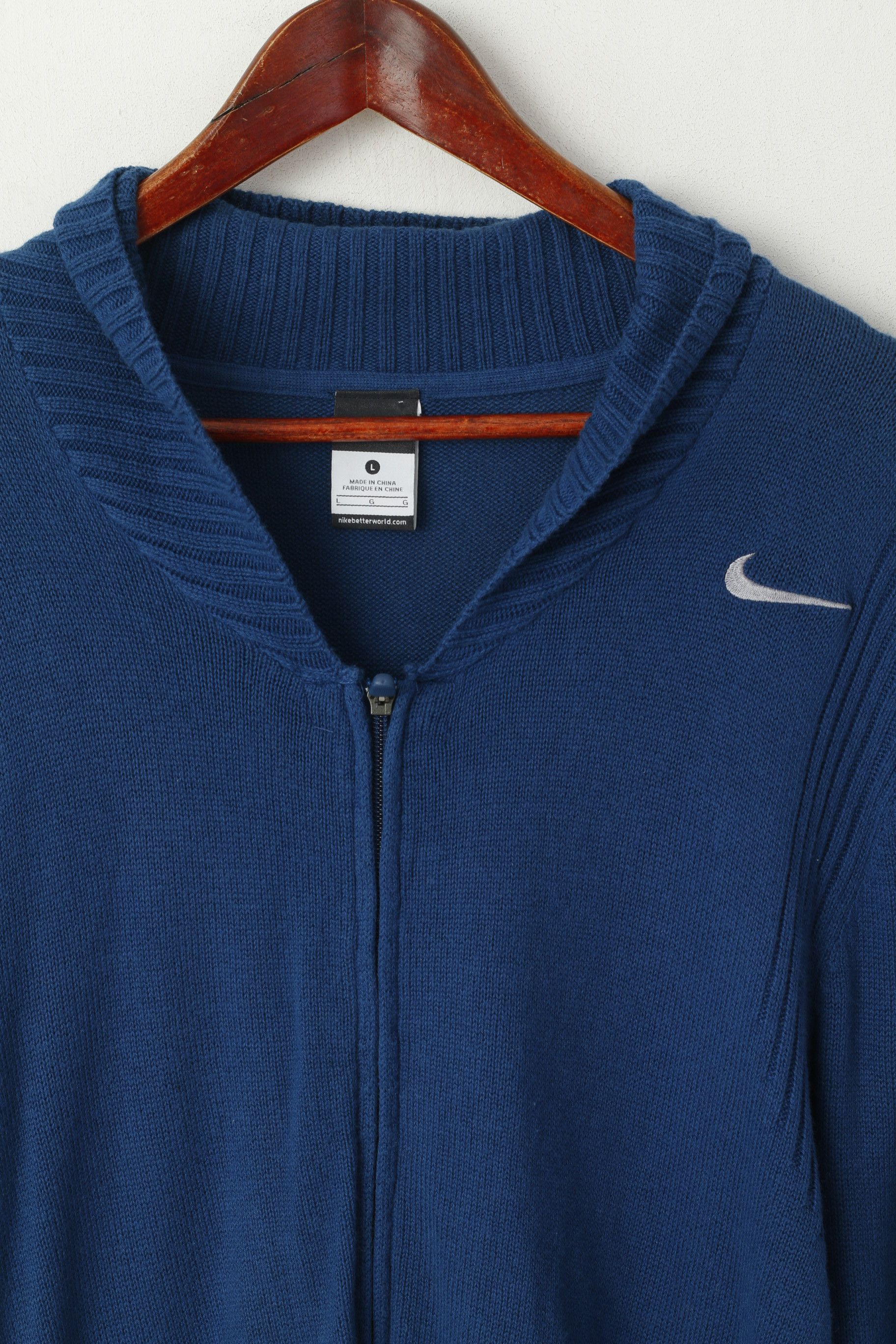 Nike Nike Men L Sweater Navy Long Stretch 8039 Size US L / EU 52-54 / 3 - 3 Thumbnail