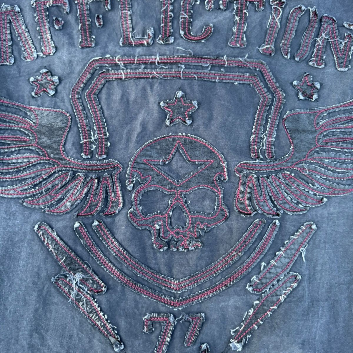 Affliction × JNCO Vintage Y2K Black Grunge Affliction AOP Button Up Baggy XXL Size US XXL / EU 58 / 5 - 4 Thumbnail
