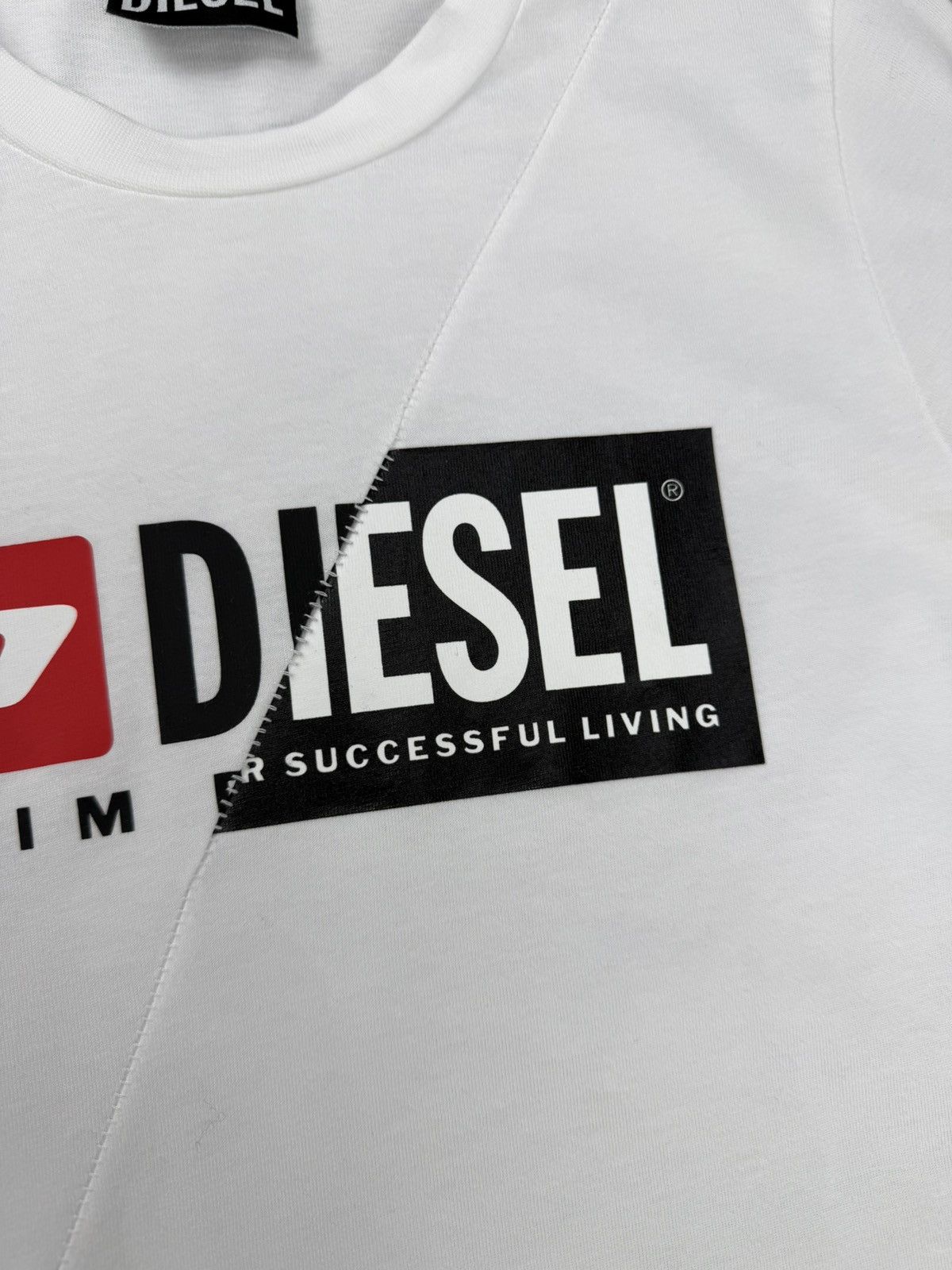 Diesel Diesel Women White Logo T-Shirt XXS Slim Fit Casual Tee Size XXS / US 00 / IT 34 - 4 Thumbnail