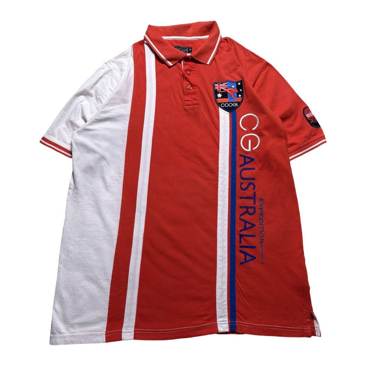 Coogi Coogi Men’s Polo Shirt White Orange Australian Flag Size XL Size US XL / EU 56 / 4 - 1 Thumbnail