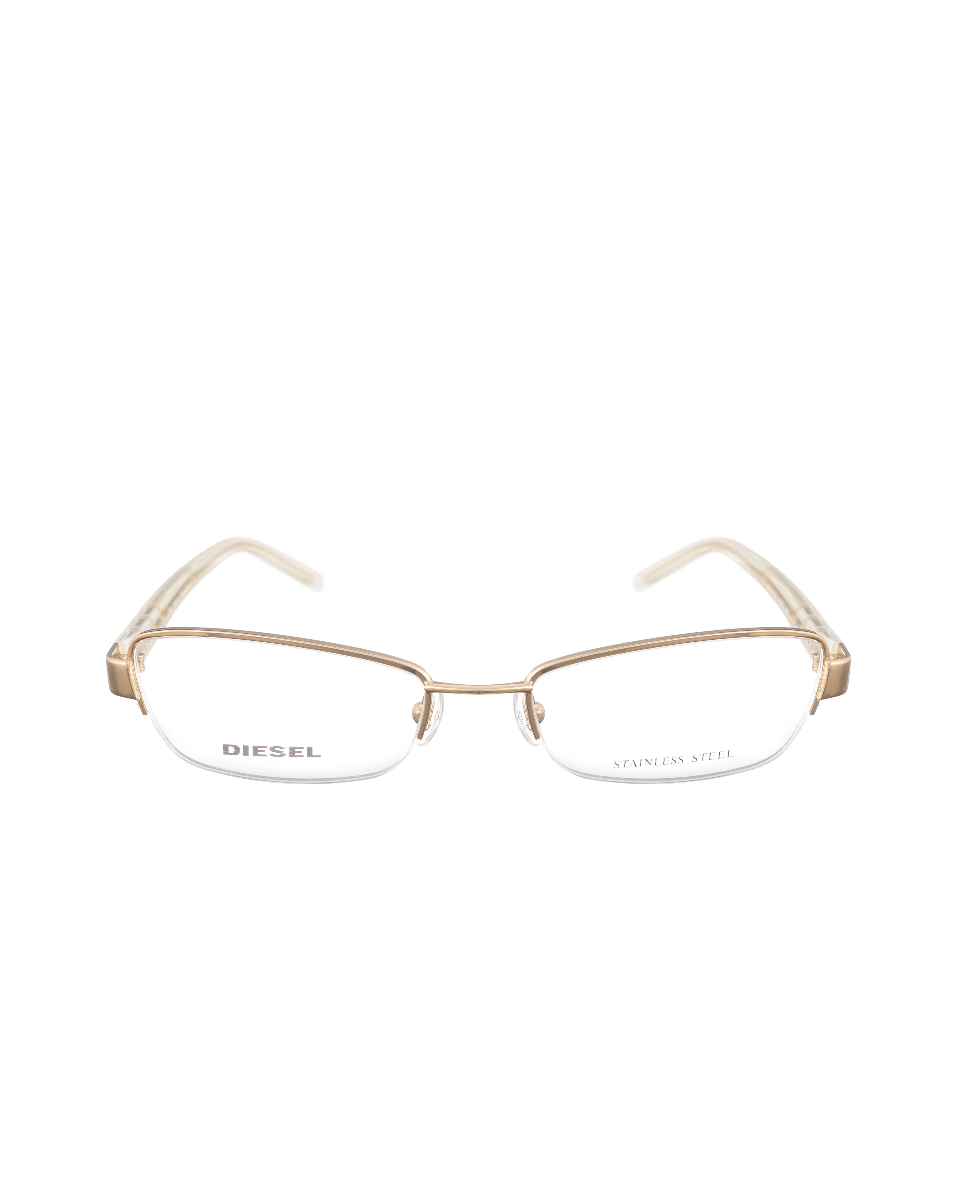 Diesel Diesel 00s White and Gold Half Rim Glasses Size ONE SIZE - 2 Thumbnail