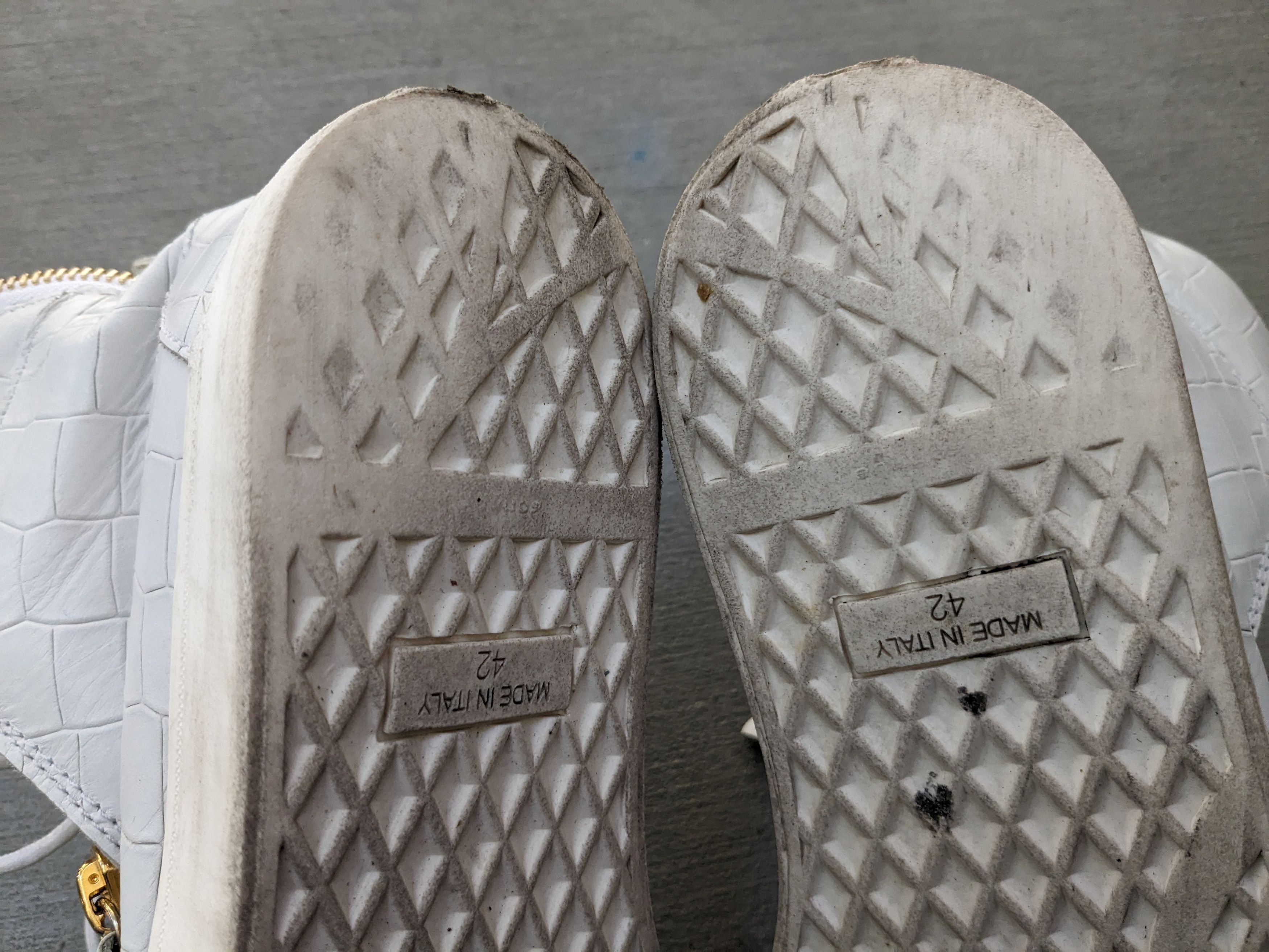 Designer Giuseppe Zanotti High Tops White 9 42 Croc Embossed Leather Size US 9 / EU 42 - 18 Thumbnail