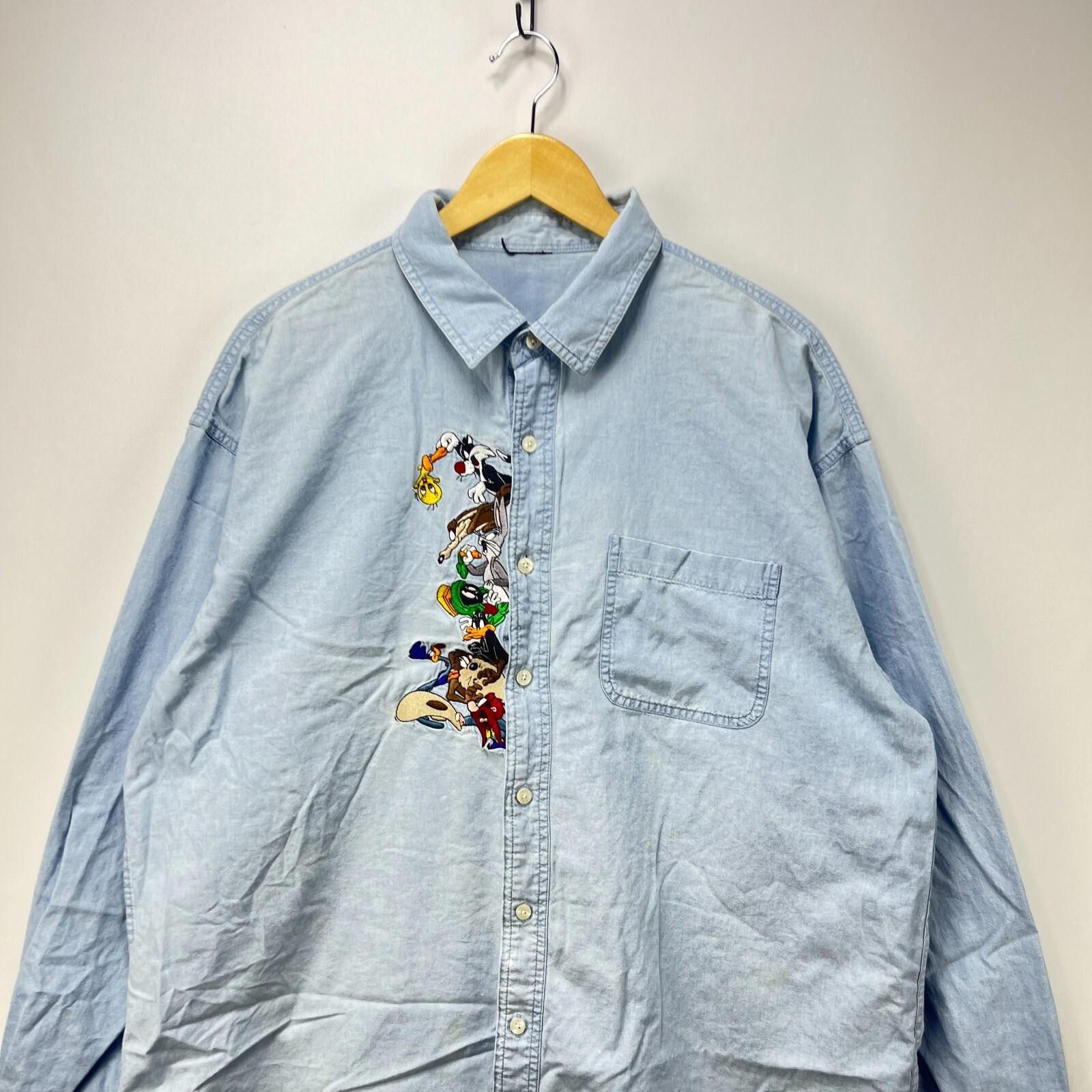Other Vintage 90s Looney Tunes Button Up Longsleeve Shirt 2XL Size US XXL / EU 58 / 5 - 2 Thumbnail