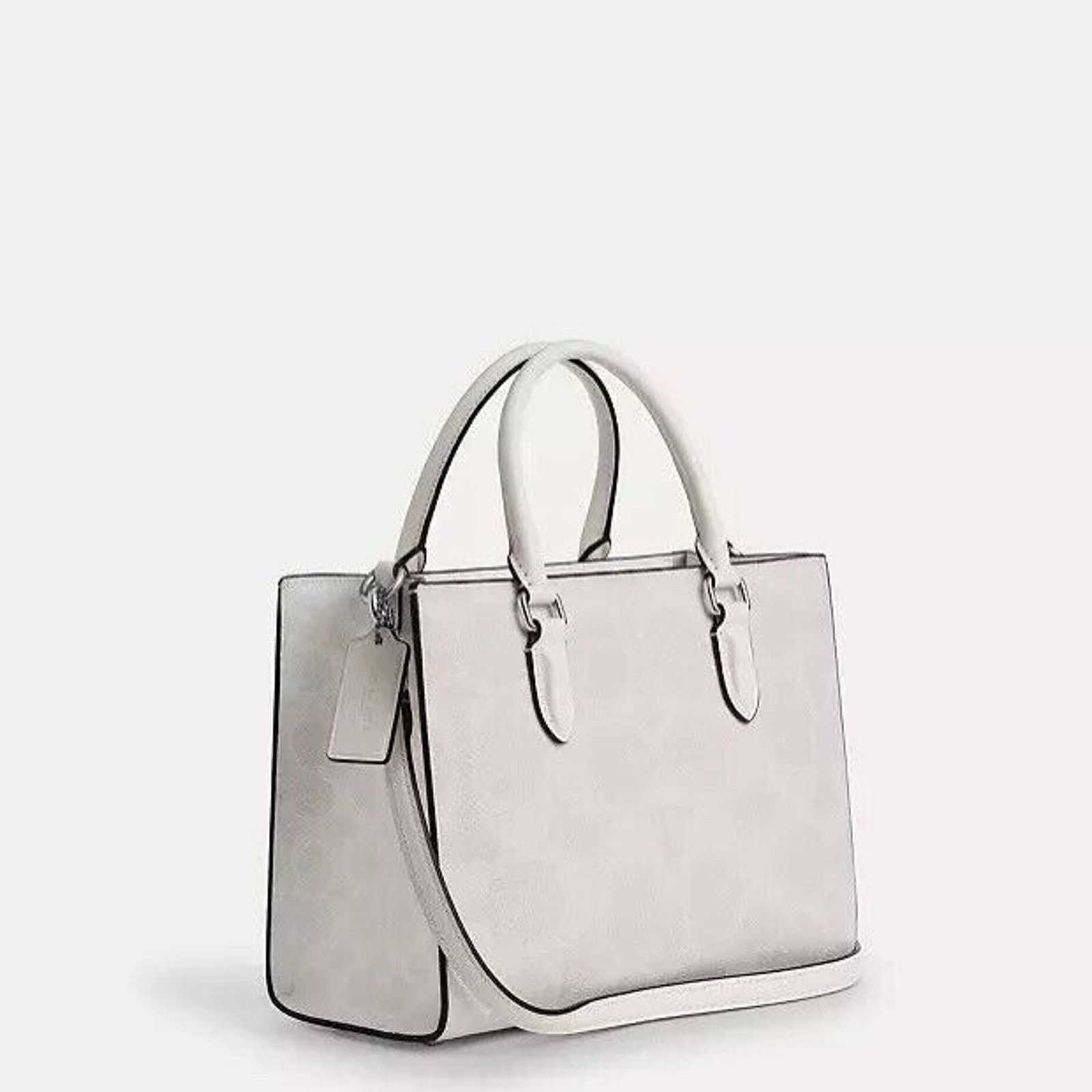 Coach NWT COACH CAL28 Maggie Small Tote Bag Leather White/Chalk Size ONE SIZE - 8 Thumbnail