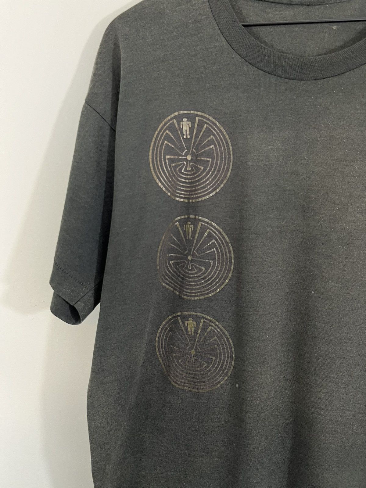 Vintage Single Stitch Alien Crop Circle Faded Thrashed Tee Size US XL / EU 56 / 4 - 3 Thumbnail