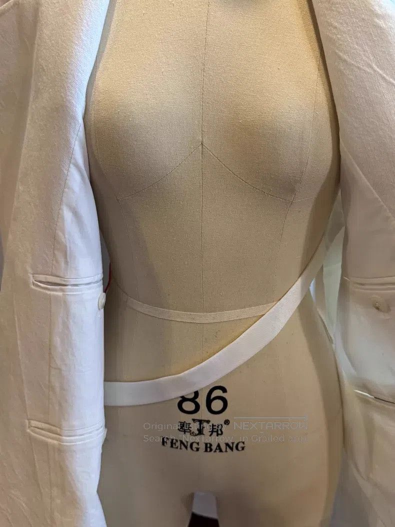 Ann Demeulemeester Ann Demeulemeester White Tie-Waist Loose Fit Suit Jacket Size S / US 4 / IT 40 - 9 Thumbnail