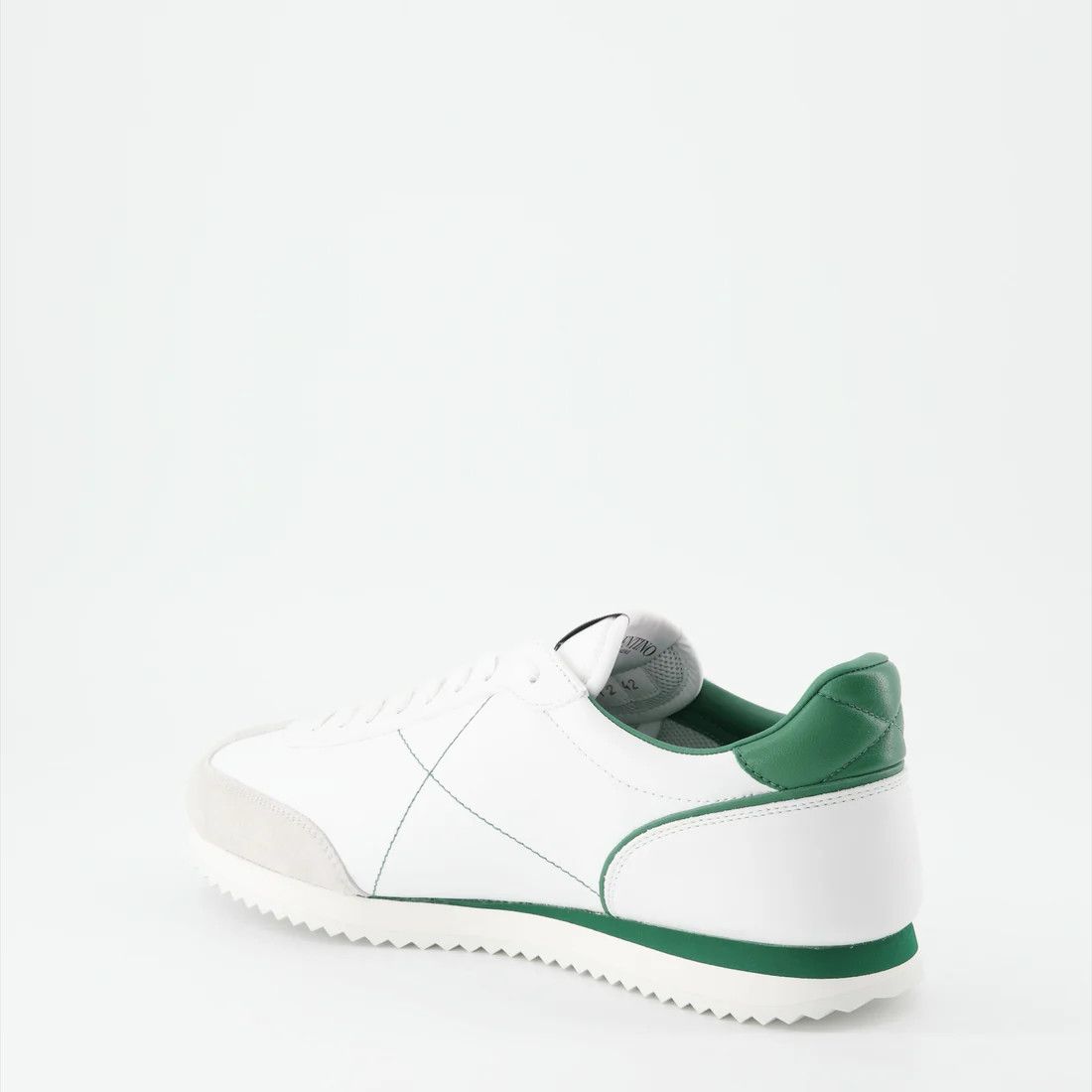 Valentino o1y0525 Low-Top Sneakers in White/Green Size US 8 / EU 41 - 4 Thumbnail