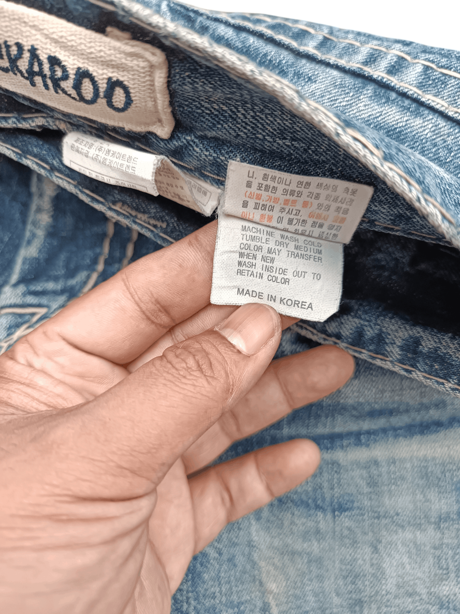 Japanese Brand Buckaroo Whiskers Faded Distressed Flared Jeans Size US 31 - 13 Thumbnail