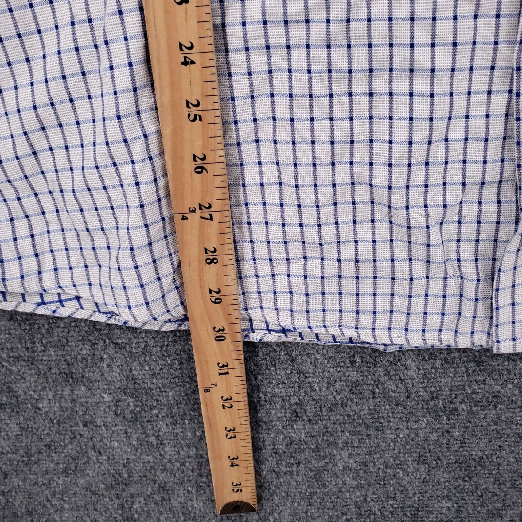 Tasso Elba Tasso Elba Shirt XL Blue Plaid Short Sleeve Button Up Extra Large Oxford Pocket Size US XL / EU 56 / 4 - 5 Thumbnail