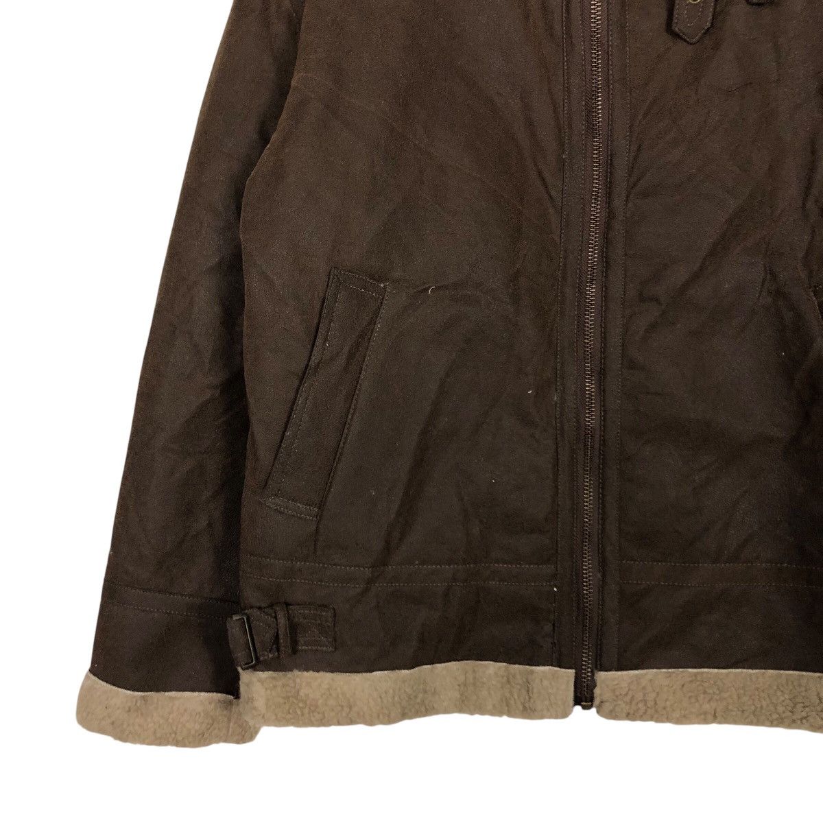 Japanese Brand 📌Vintage Leather Jacket Baffy Shearling Blanket B3 Design Size US M / EU 48-50 / 2 - 5 Thumbnail