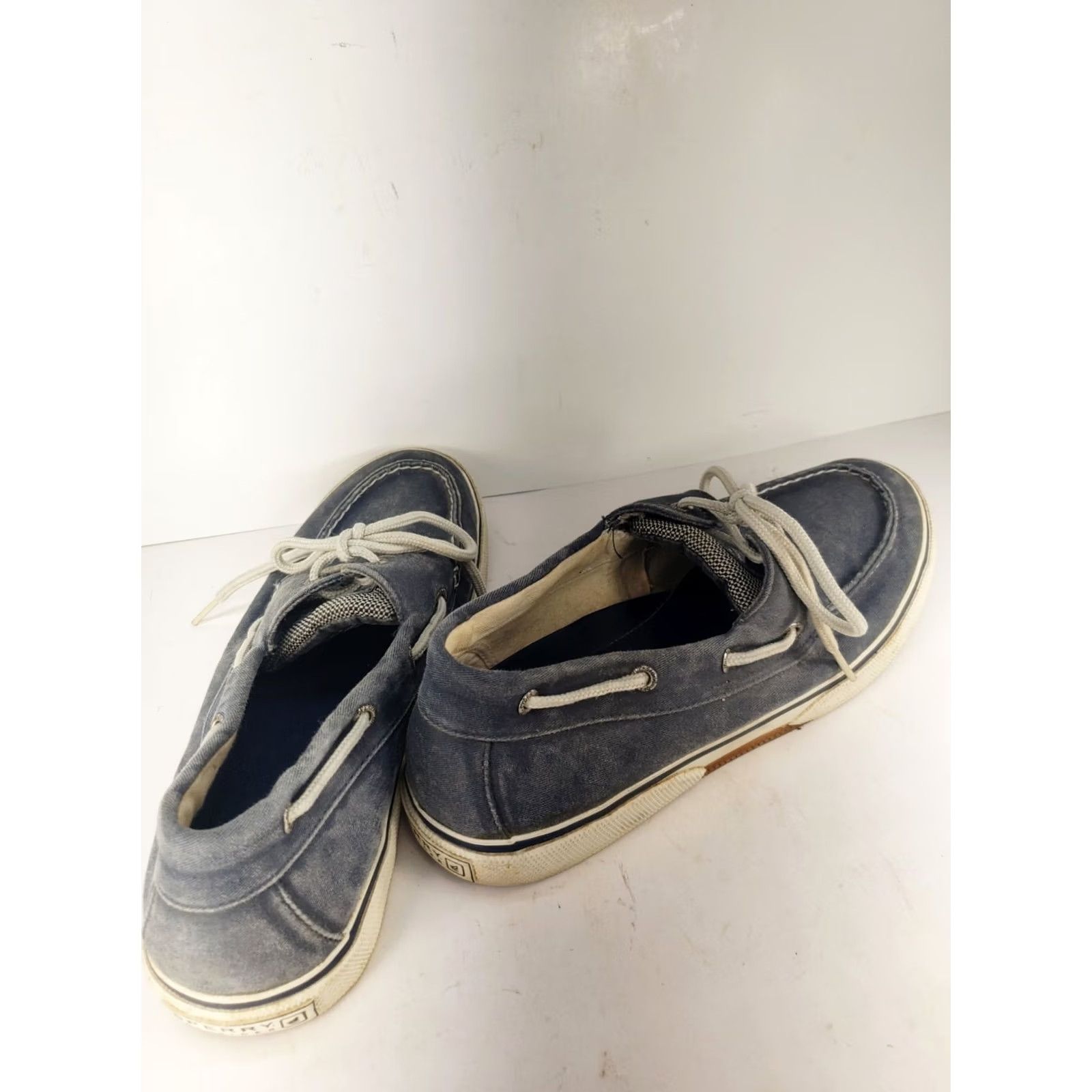 Sperry Sperry Top Sider Halyard Two Eye Blue Denim Boat Shoes Mens 10.5 M Casual Leatherless? (note) Size US L / EU 52-54 / 3 - 4 Thumbnail