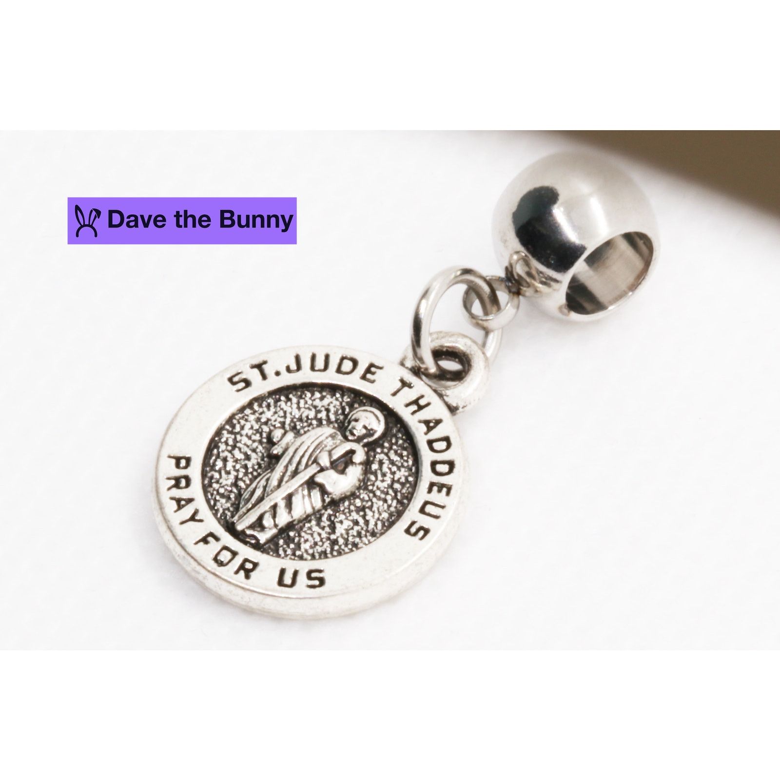 & Other Stories St Jude Medal Stainless Steel Connector Size ONE SIZE - 5 Thumbnail