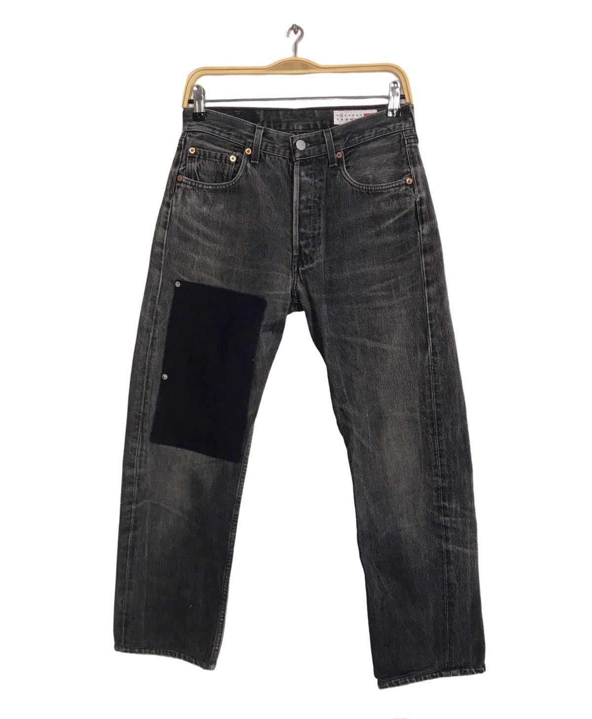 Levi's Vintage Clothing Vintage 501 France Black Denim Jean Zipper Flaps Pocket E179 Size US 29 - 2 Thumbnail