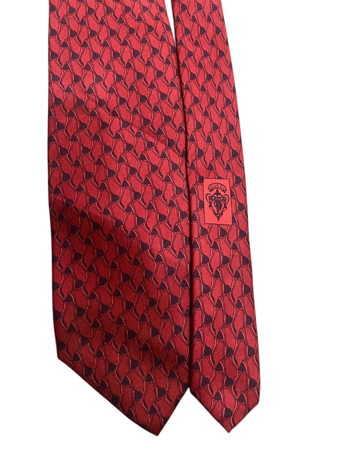 Designer × MCM × Other MCM Classic Silk Tie red Printed Geometric Red Links Size ONE SIZE - 3 Thumbnail