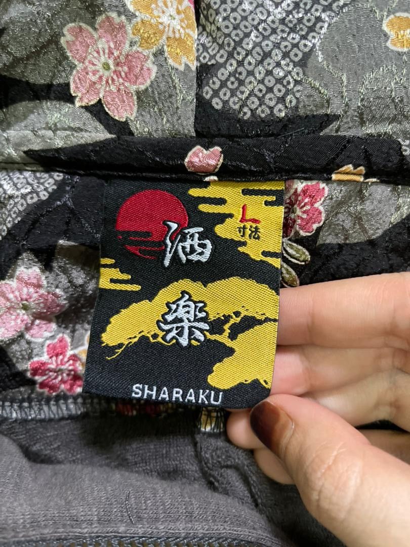 Japanese Brand SHARAKU Sakura Embroidery Full-Zip Hoodie Floral Hood Lining Size US L / EU 52-54 / 3 - 3 Thumbnail