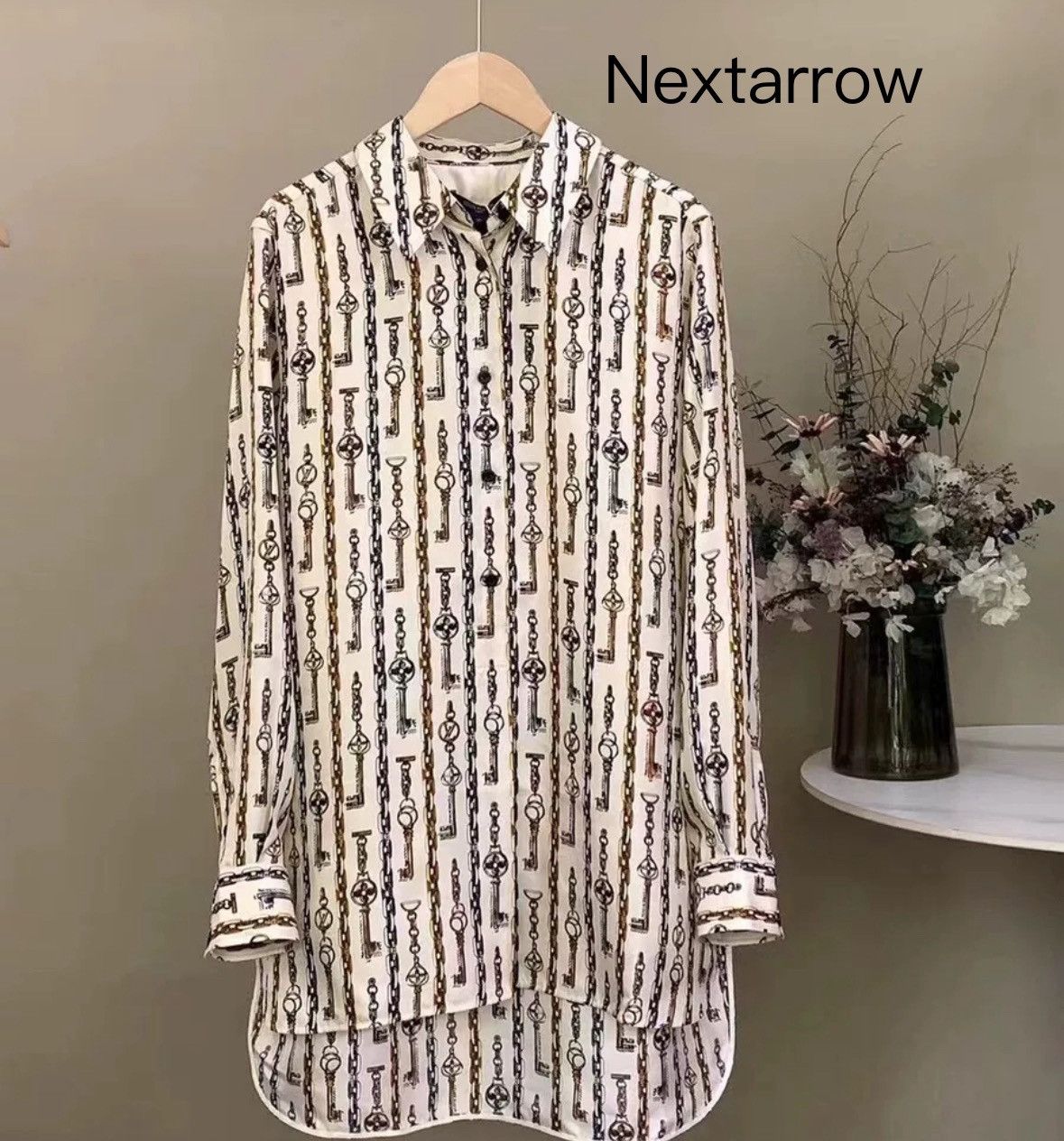 Louis Vuitton Louis Vuitton LV chain patterned silk long sleeved shirt Size US S / EU 44-46 / 1 - 1 Thumbnail