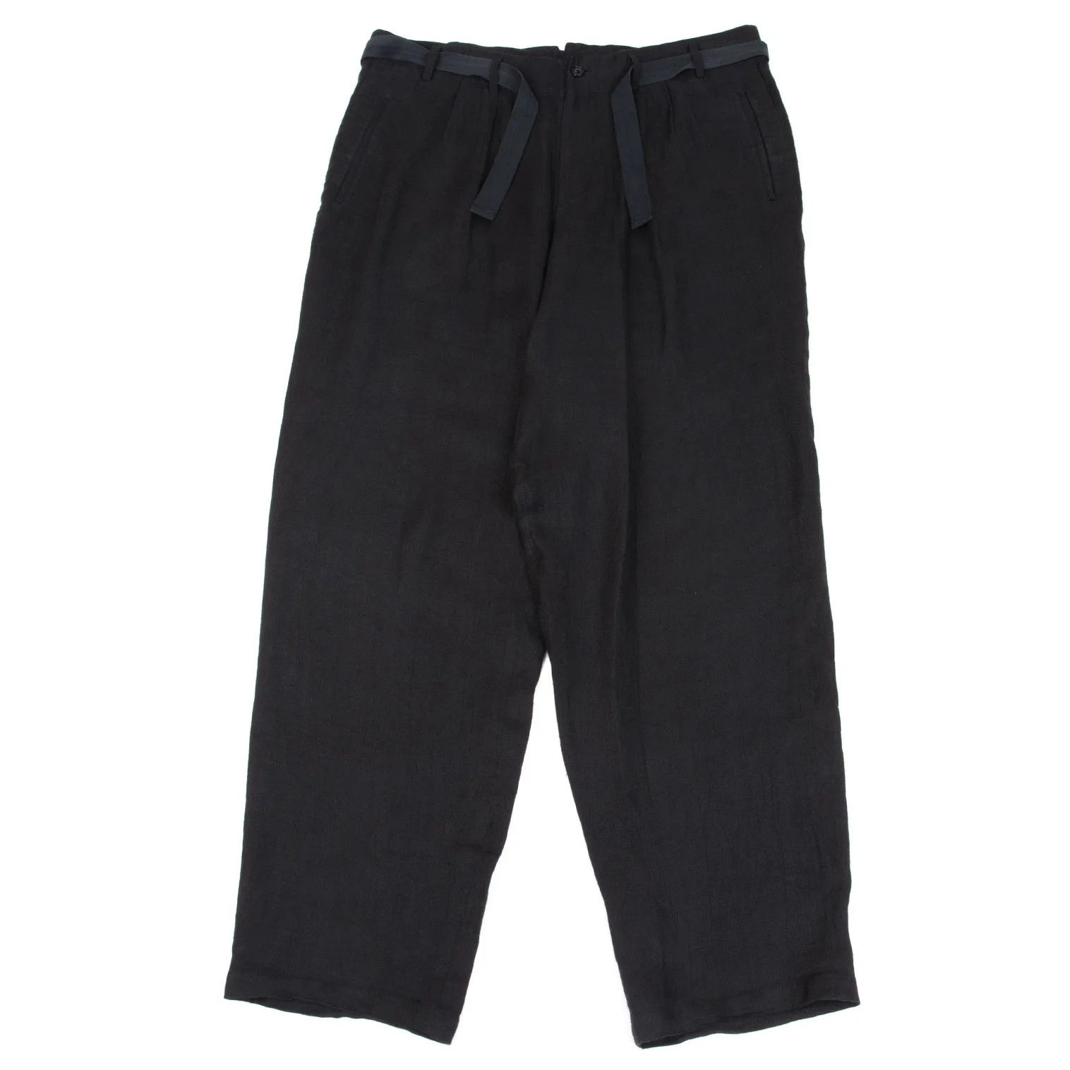 Yohji Yamamoto Yohji Yamamoto Waist Belted Linen Tuck Pants Size US 38 / EU 54 - 1 Thumbnail