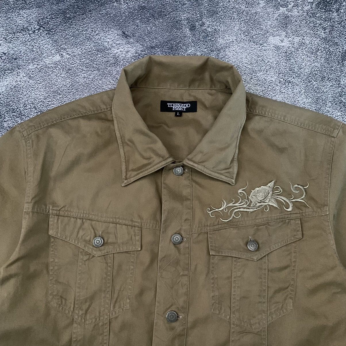 Japanese Brand TORNADO MART EMBROIDERED SHIRT Size US L / EU 52-54 / 3 - 3 Thumbnail