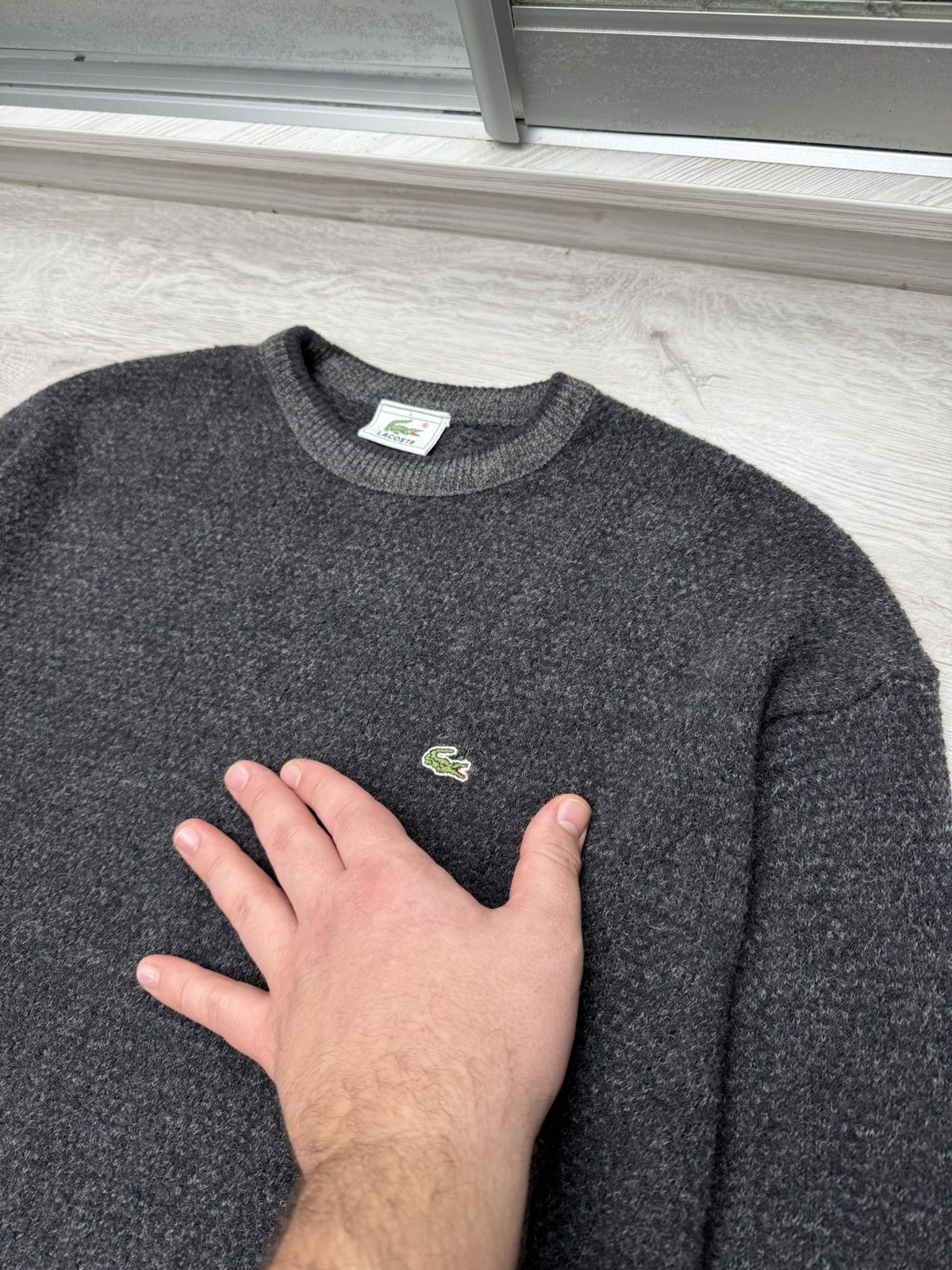 Lacoste Vintage Lacoste Wool Blend Textured Knitted Sweater Men’s Size US L / EU 52-54 / 3 - 3 Thumbnail