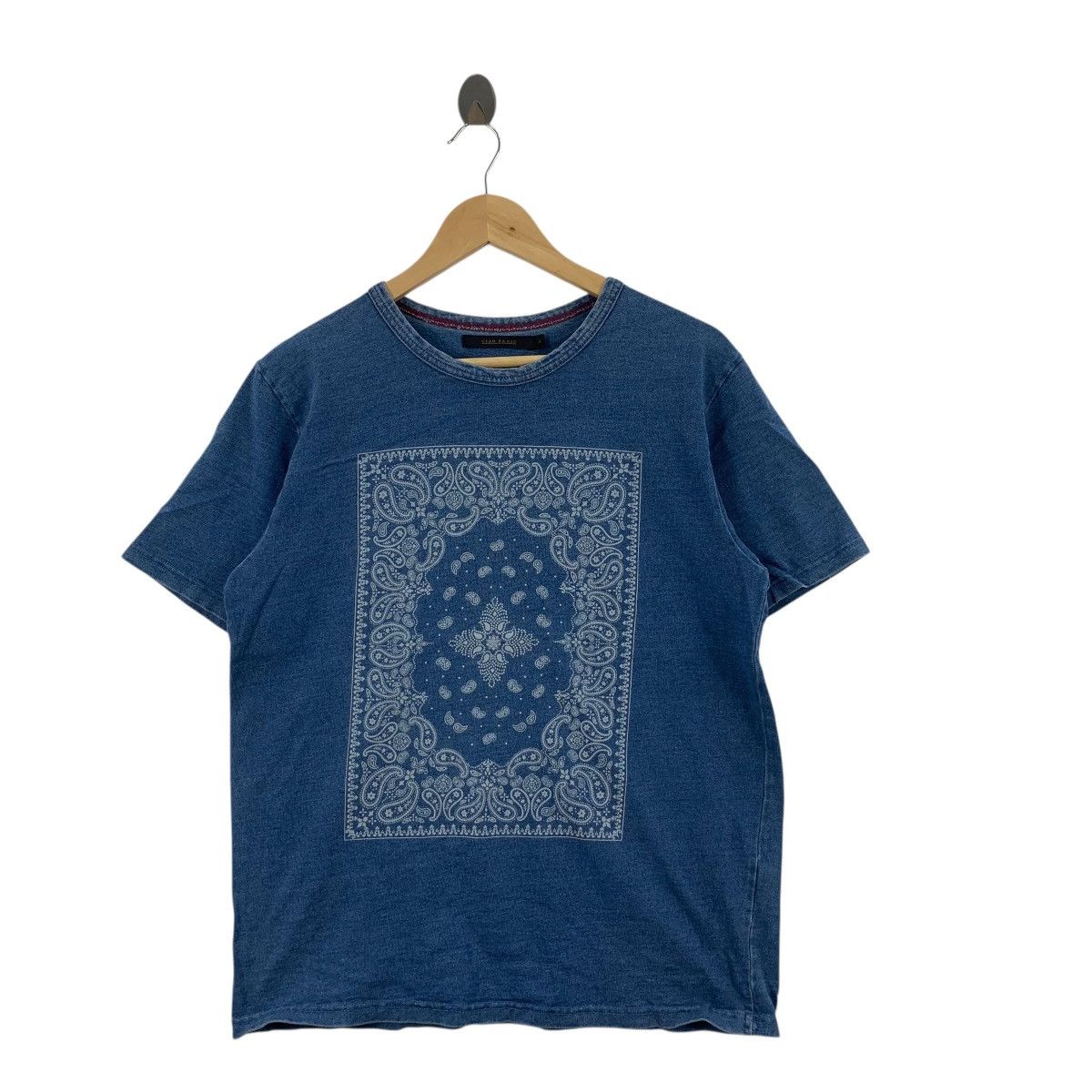 Ciaopanic CIAO PANIC JAPAN Paisley Natural Pure Indigo Tee Shirt Top Size L / US 10 / IT 46 - 4 Thumbnail