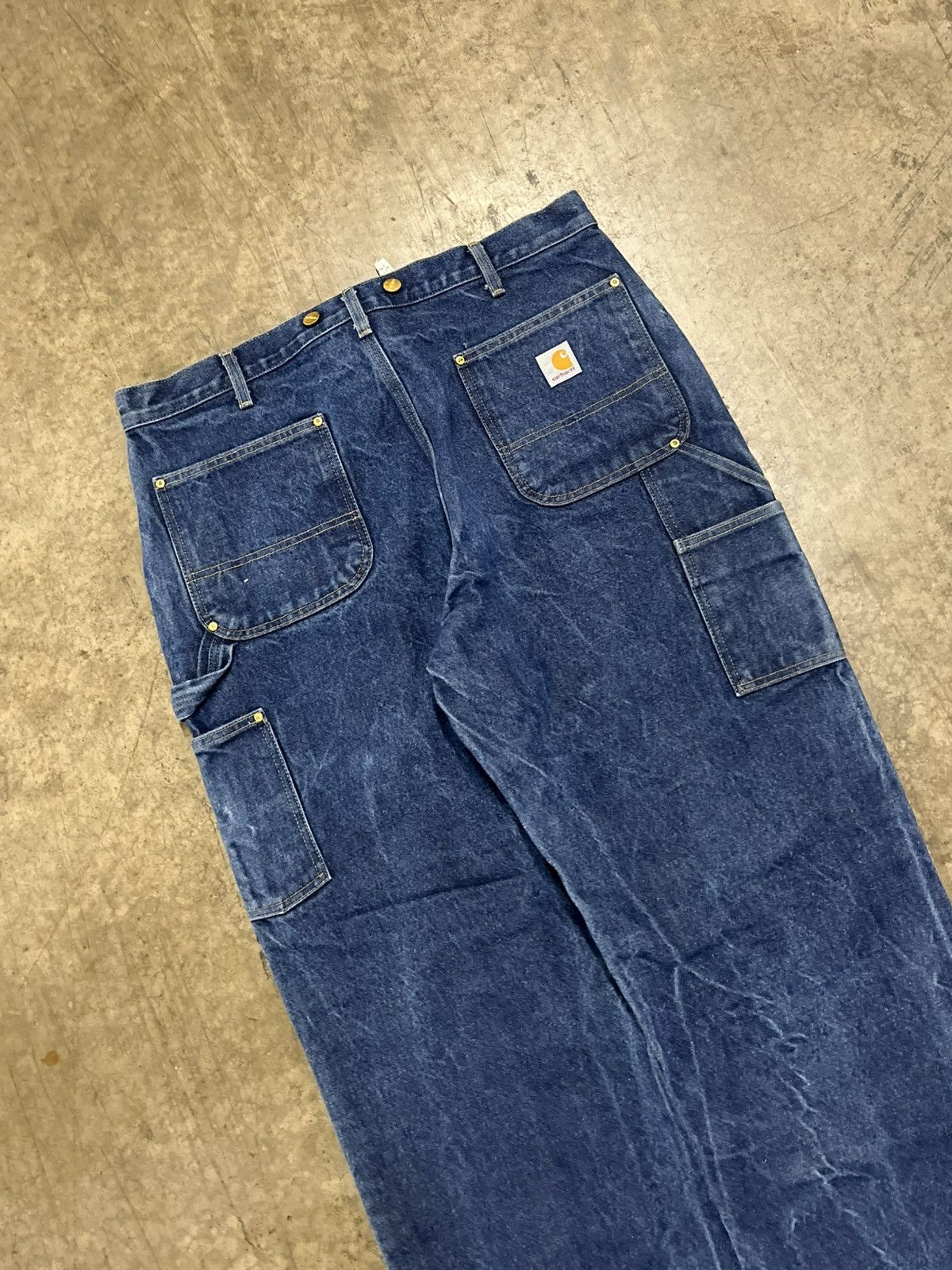Carhartt Carhartt double knees denim pair rare streetwear hype baggy Size US 36 / EU 52 - 7 Thumbnail