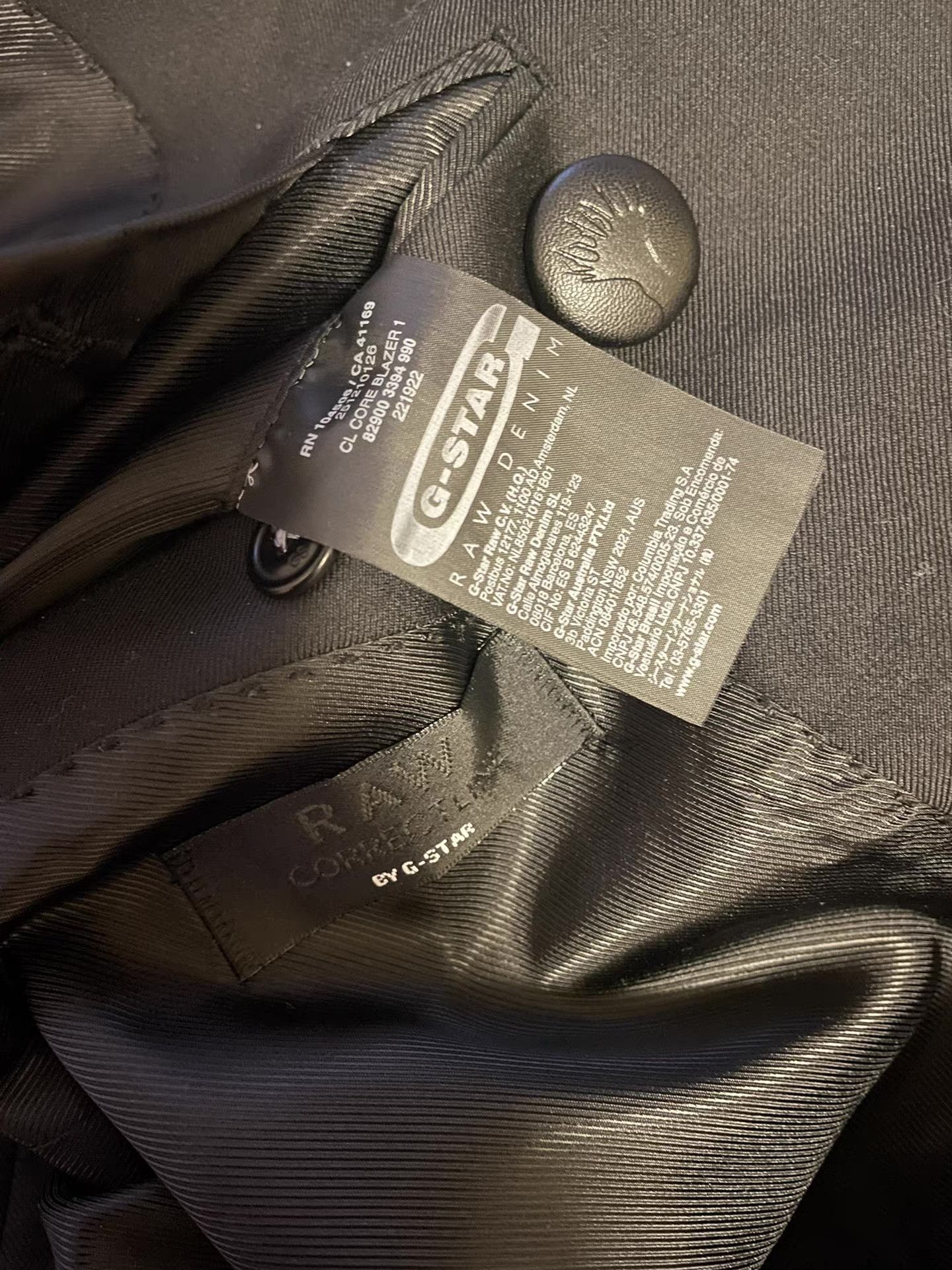 Gucci G-Star Raw black suit blazer. Q4 Size 48R - 5 Thumbnail