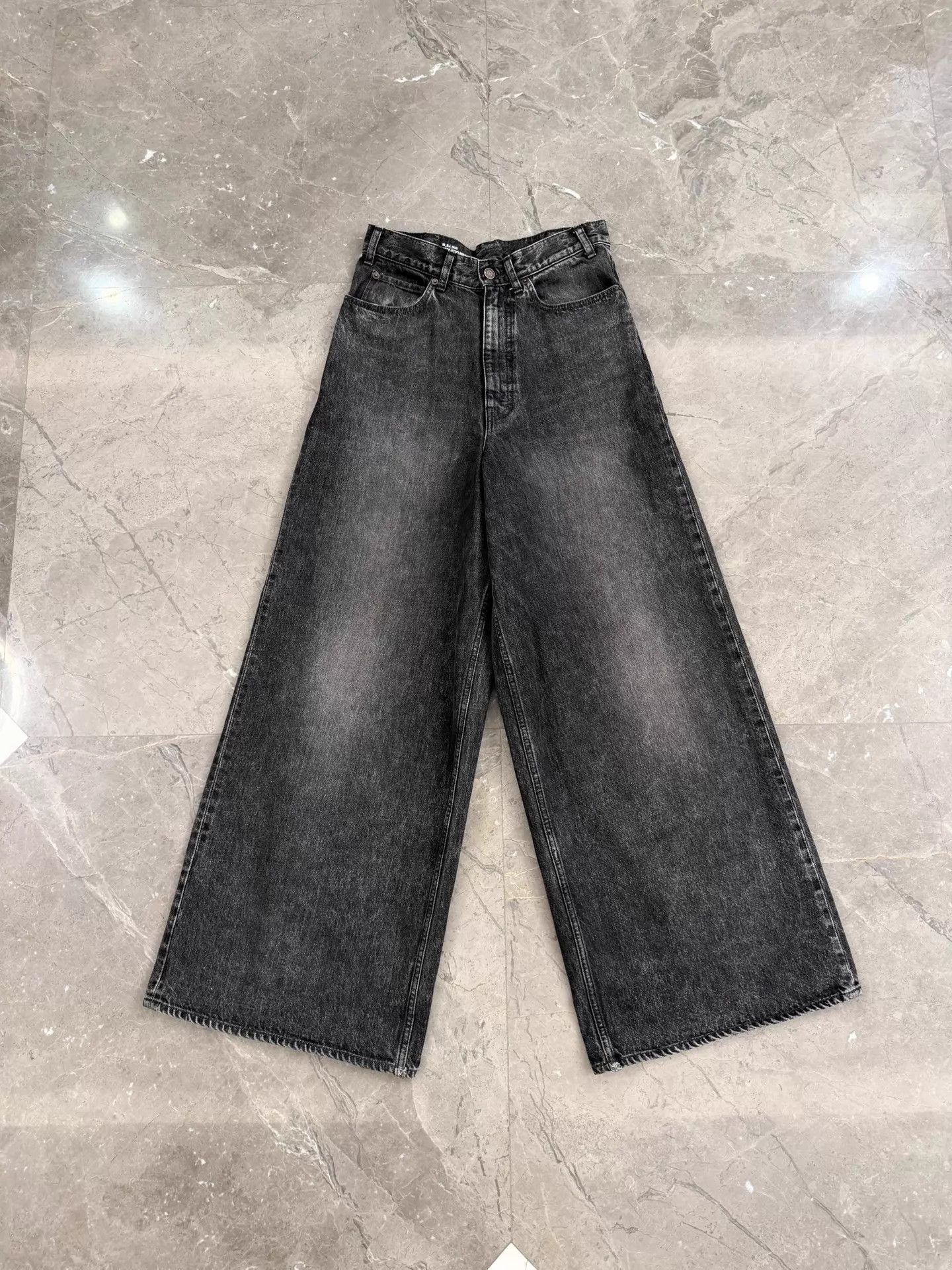 Celine Celine 22SS Hedi Slimane Rare Smoke Gray Wide Leg 27 Size 27" / US 4 / IT 40 - 1 Thumbnail
