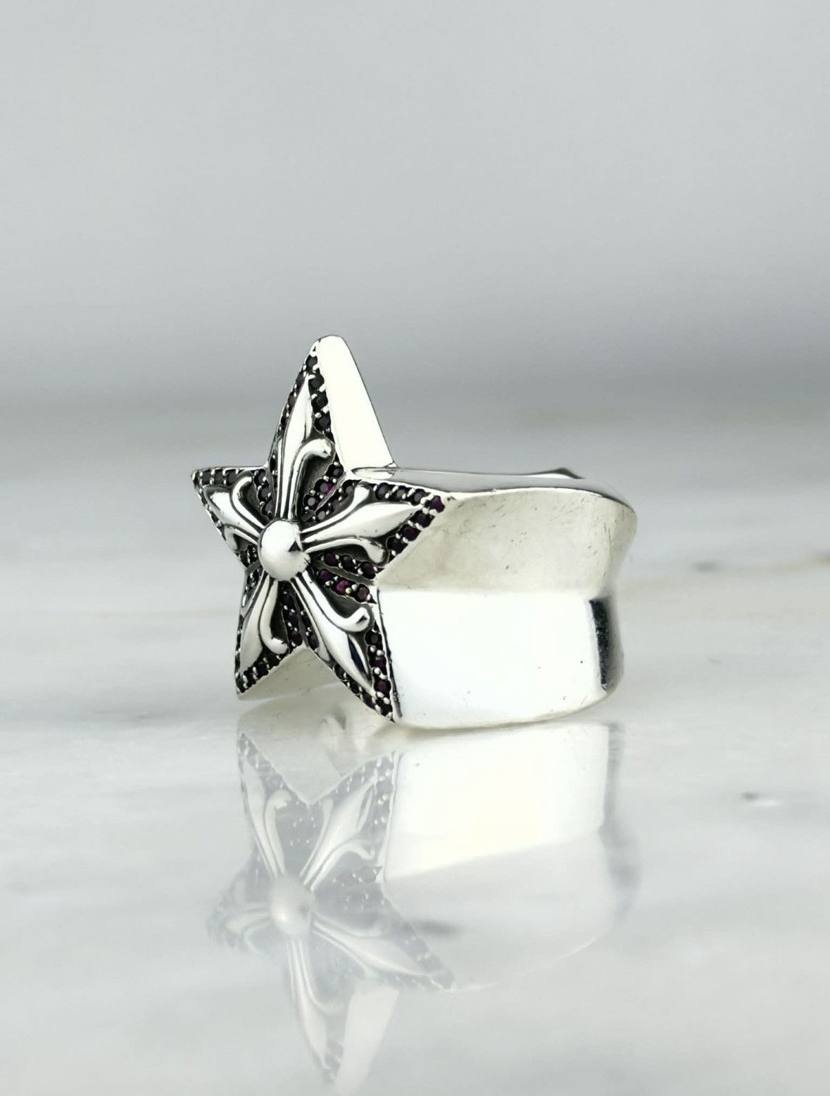 Chrome Hearts Chrome Hearts ruby pave star ring Size ONE SIZE - 4 Thumbnail