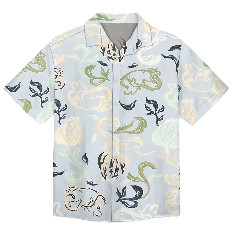 Designer Abstract-Print Cotton Shirt | Artistic Edge in Everyday Wear Size US S / EU 44-46 / 1 - 1 Thumbnail