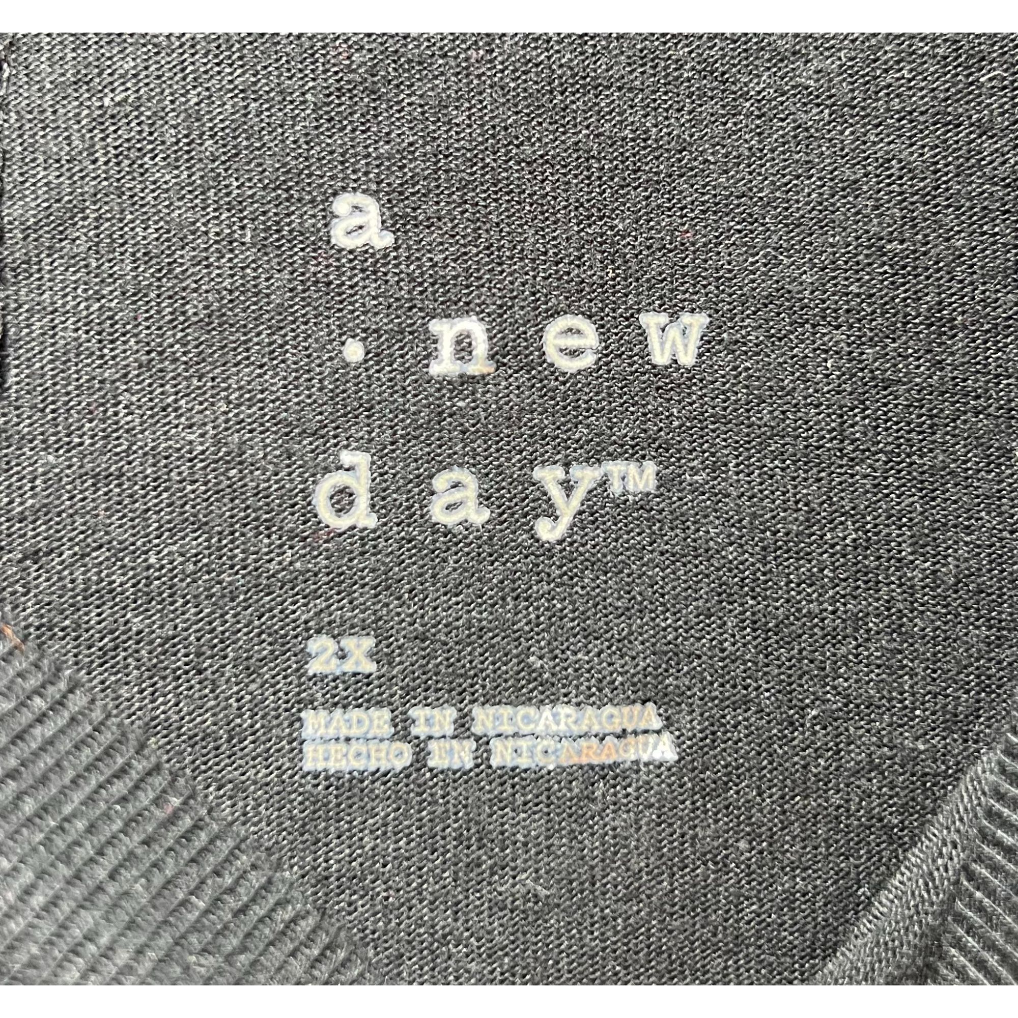 Other A New Day - Women's Short Sleeve Extended Shoulder T-Shirt - Size XXL / US 16-18 / IT 52-54 - 12 Thumbnail